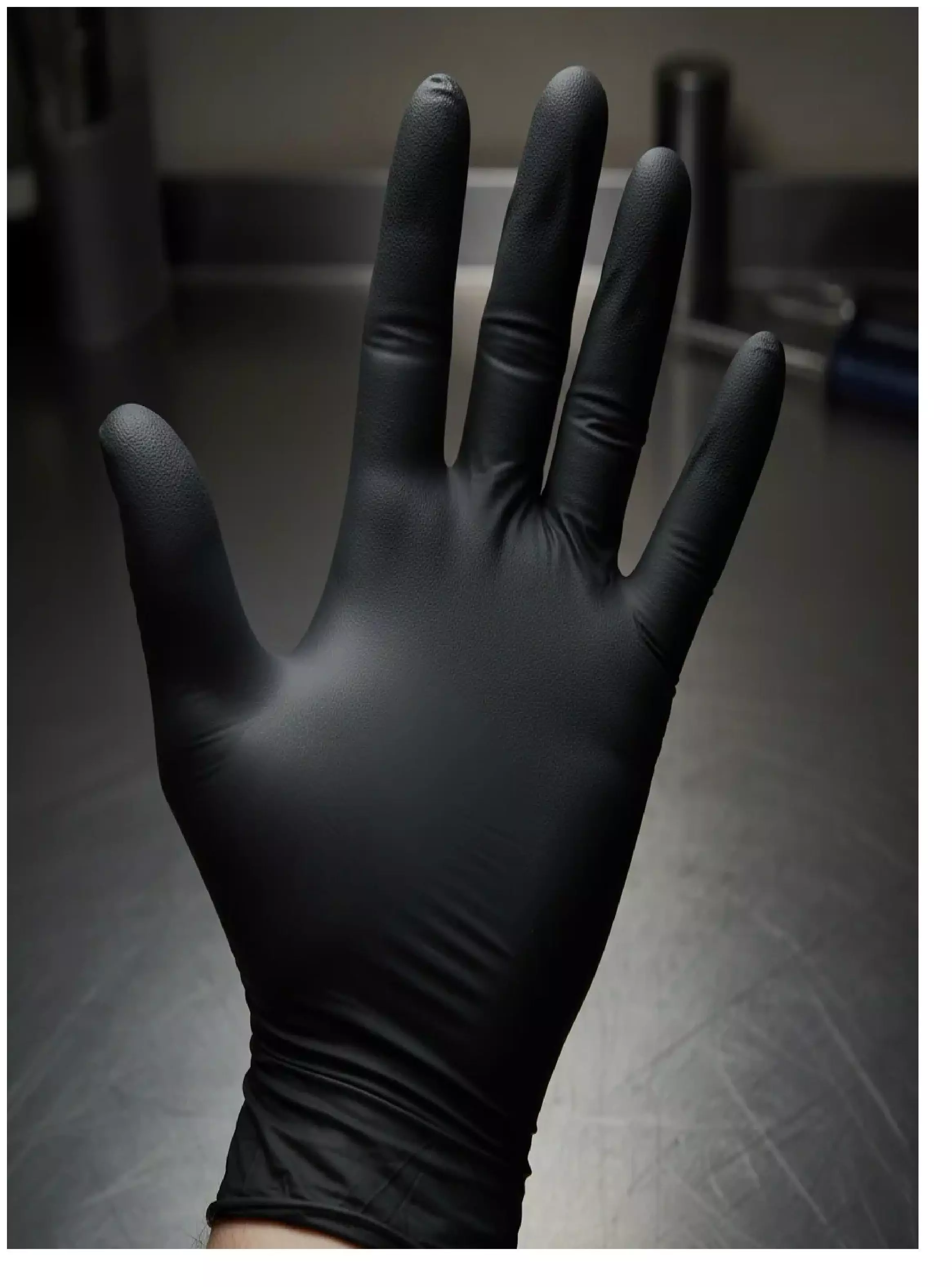 Guantes Nitrilo Negro Talla M Cleancarrier Sin polvo 100 Unid-5