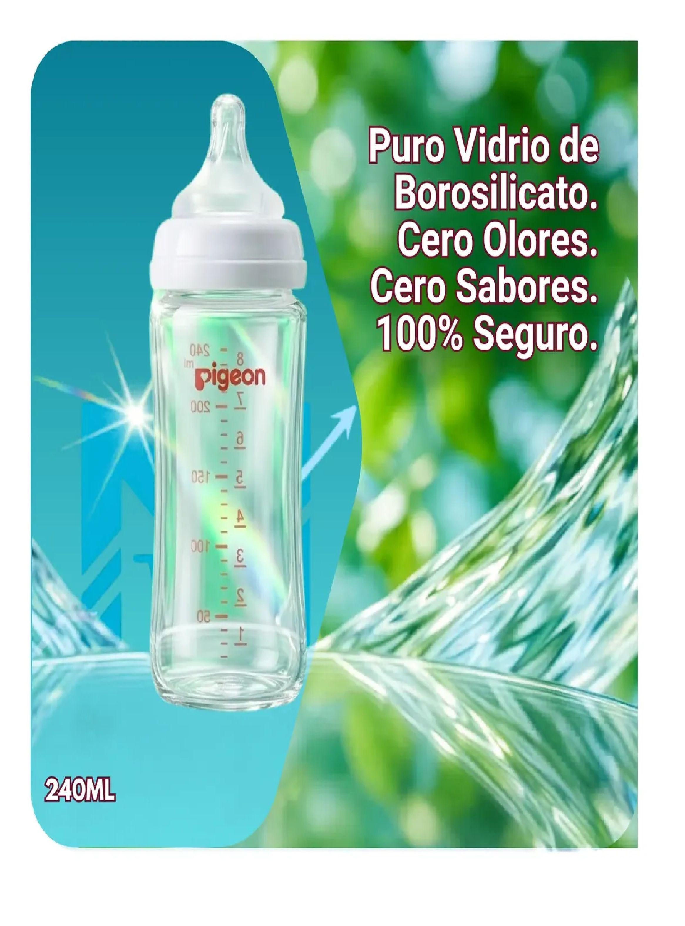 Mamadera Vidrio Pigeon Softouch 240ml Anticolico Biberon-2