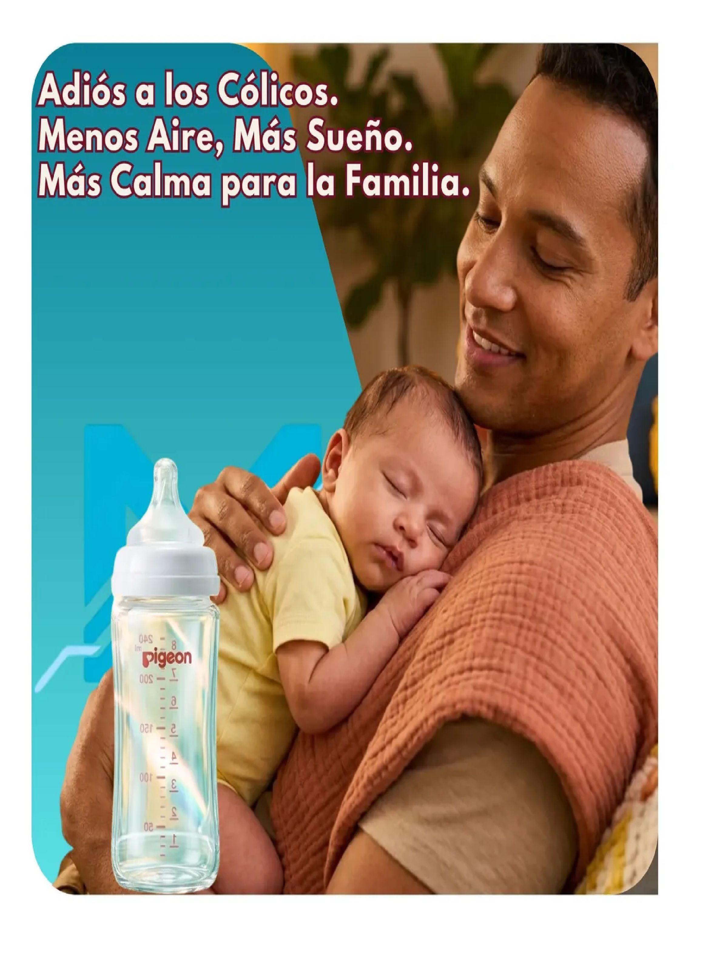 Mamadera Vidrio Pigeon Softouch 240ml Anticolico Biberon-4