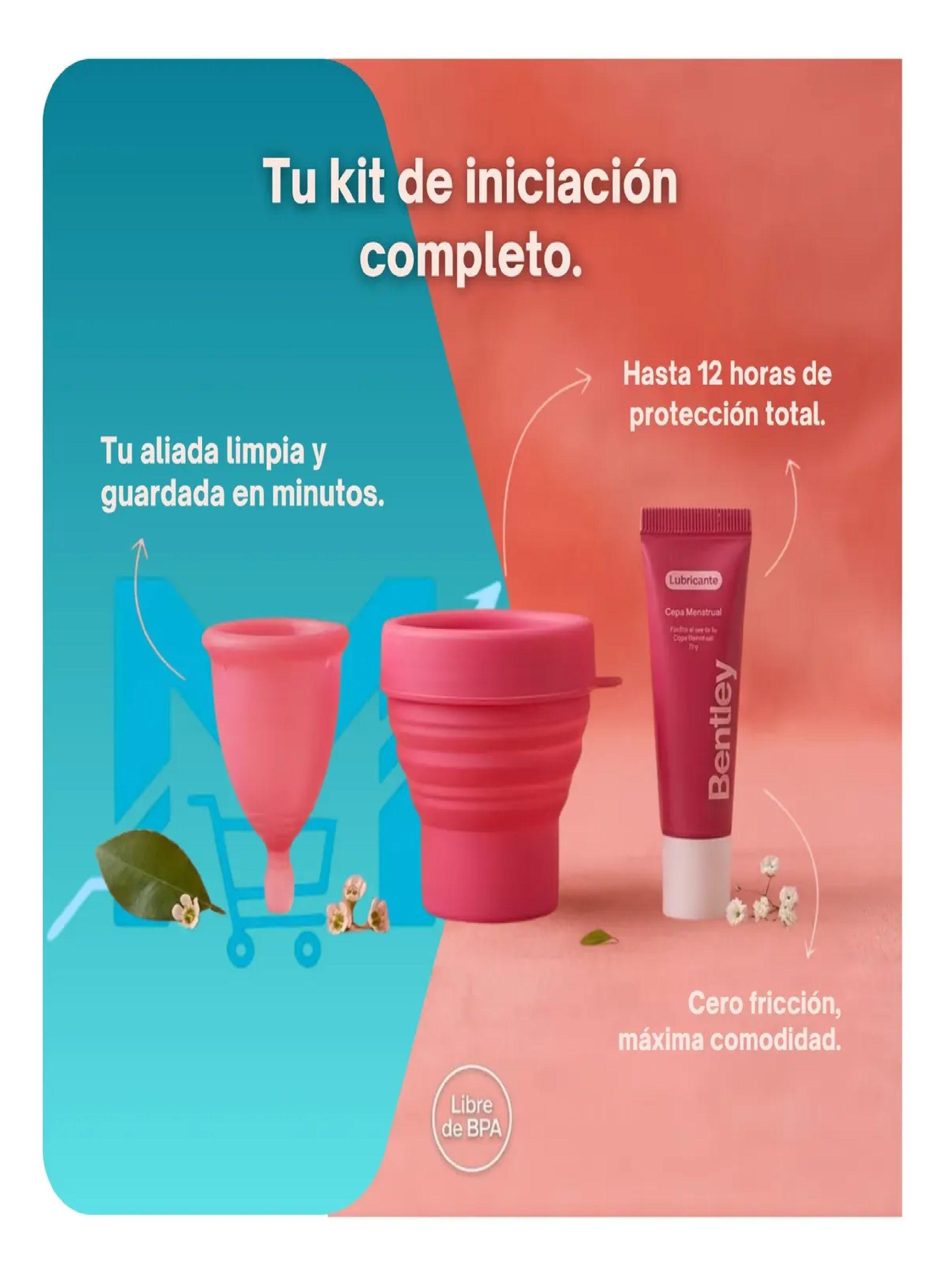 Kit Copa Menstrual Bentley Vaso Esterilizador Gel Lubricante Talla L-1