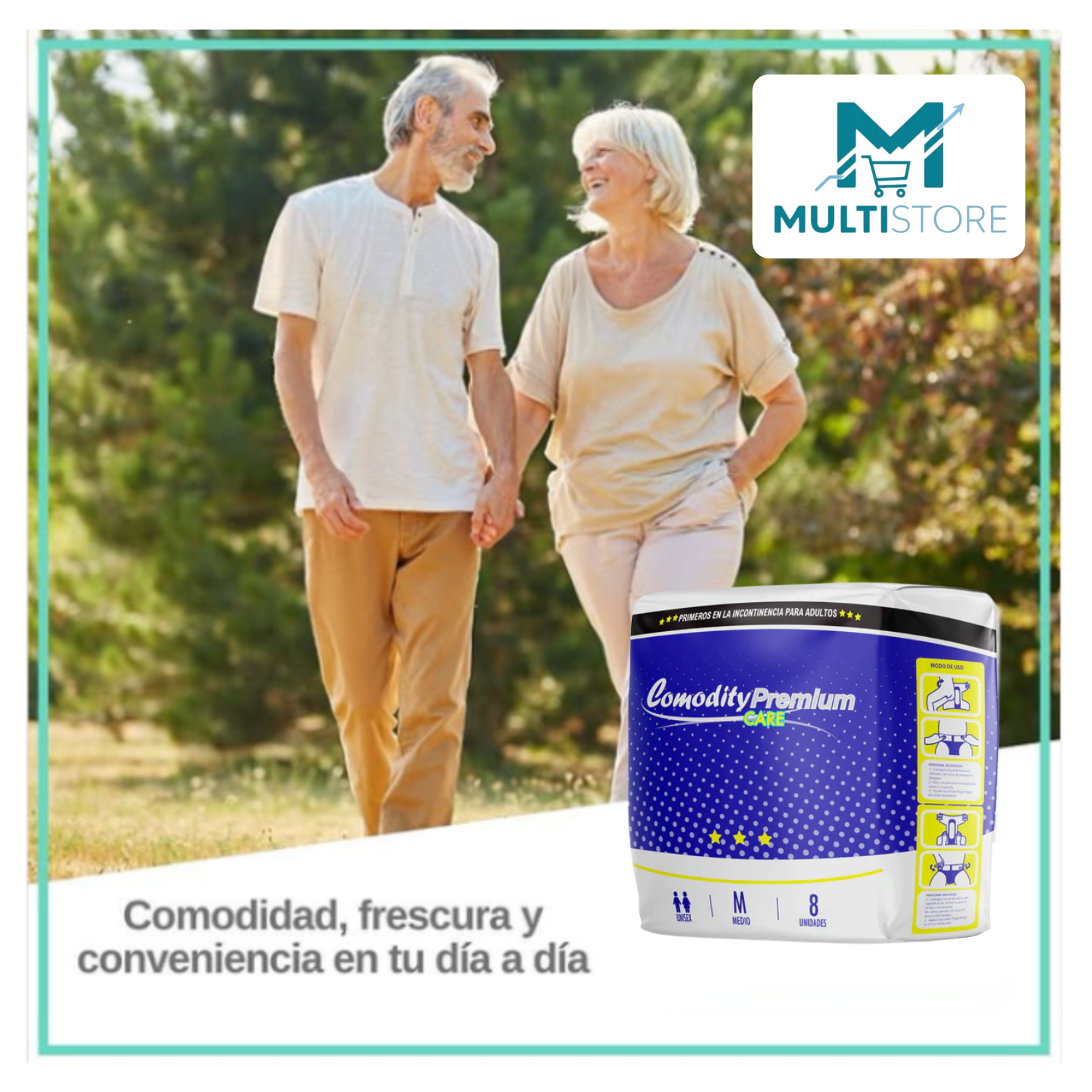 Pañal Adulto Comodity Premium X8 Incontinencia Severa Mediano-2