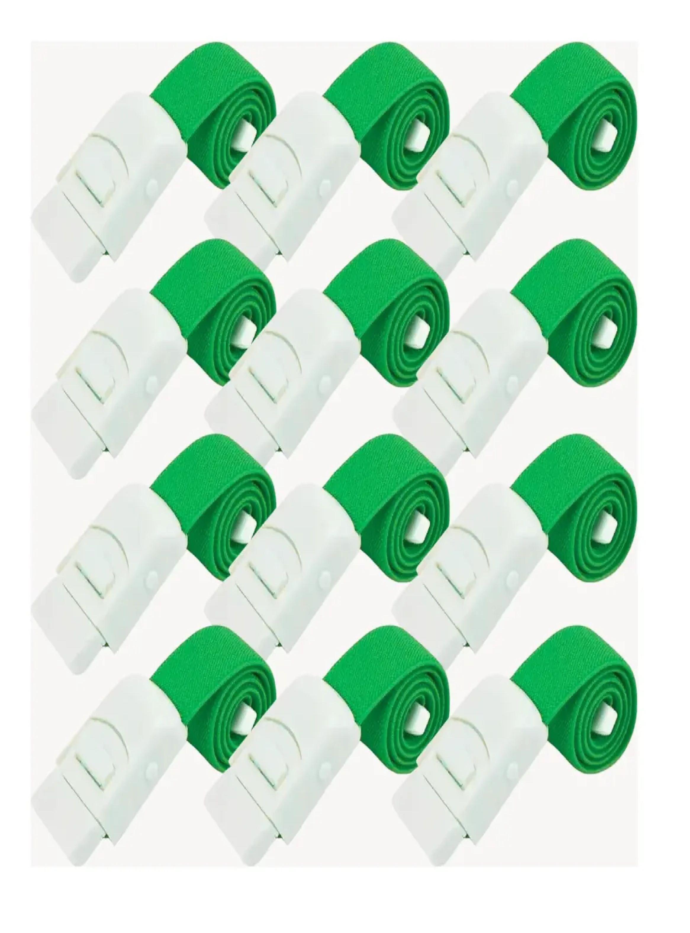 Torniquete Ligadura Elastico Hebilla Medicas Verde 12 Unid -0