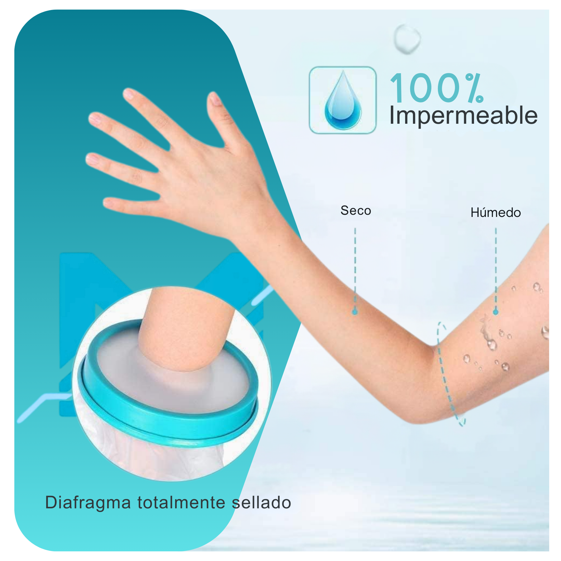 Protector De Yeso Antebrazo Completo Adulto 100 Impermeable-4
