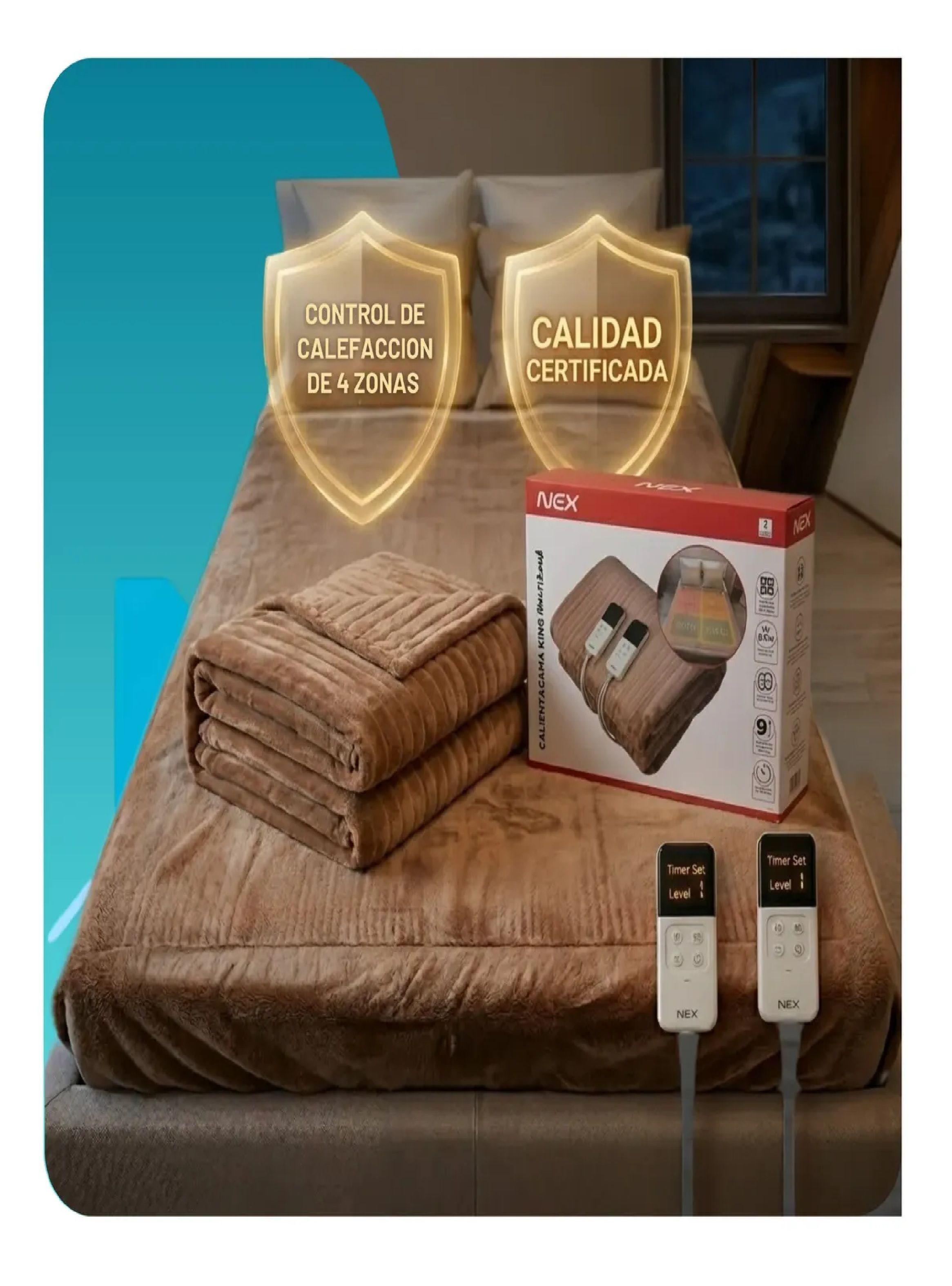 Calientacamas King Multizona 9 Nivel Calor Y Doble Control-5