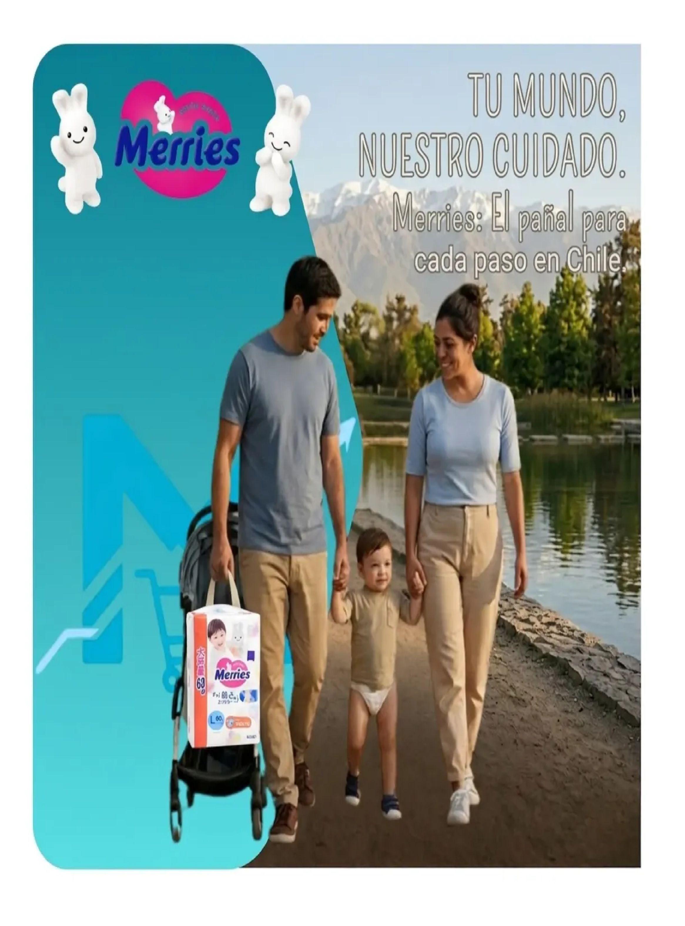 Pack 3 Pa ales Merries Talla L 180 Unidades Premium Japon s-4