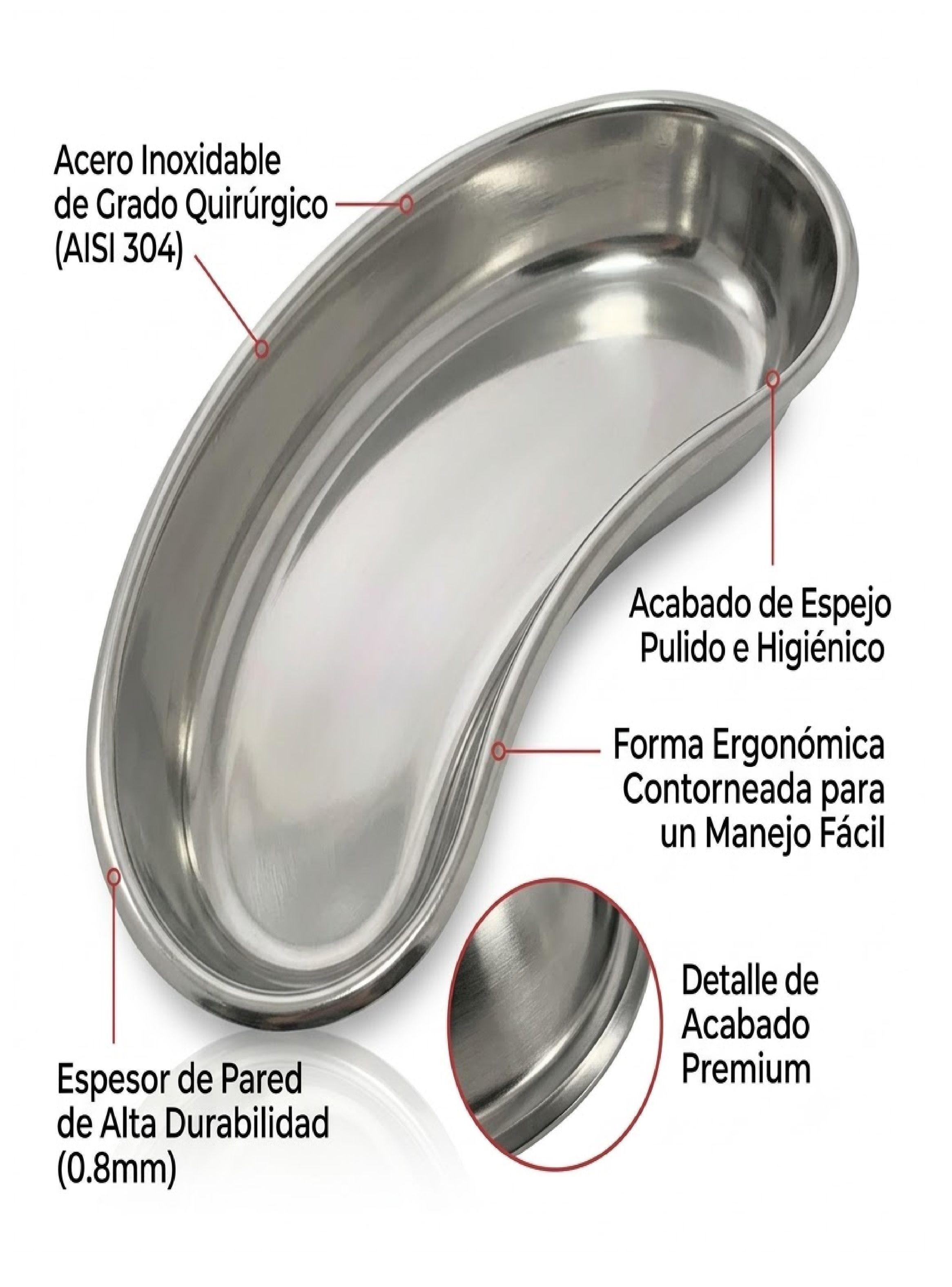 Riñon De Acero Quirurgico Bandeja Para Instrumentos 21 Cm-2