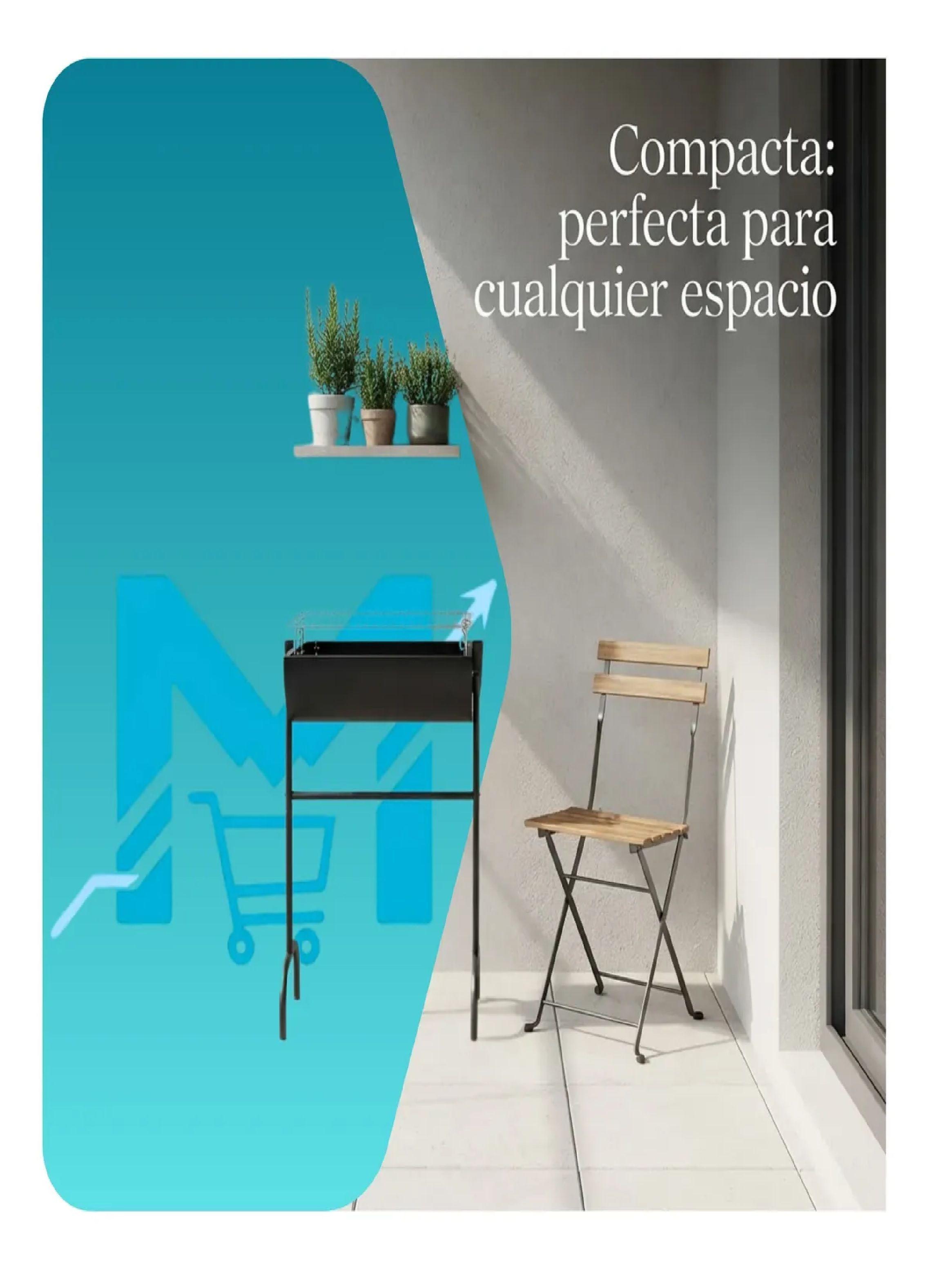 Parrilla Carbon Basic Negro 50x30x79cm Portatil 2 Posiciones-6