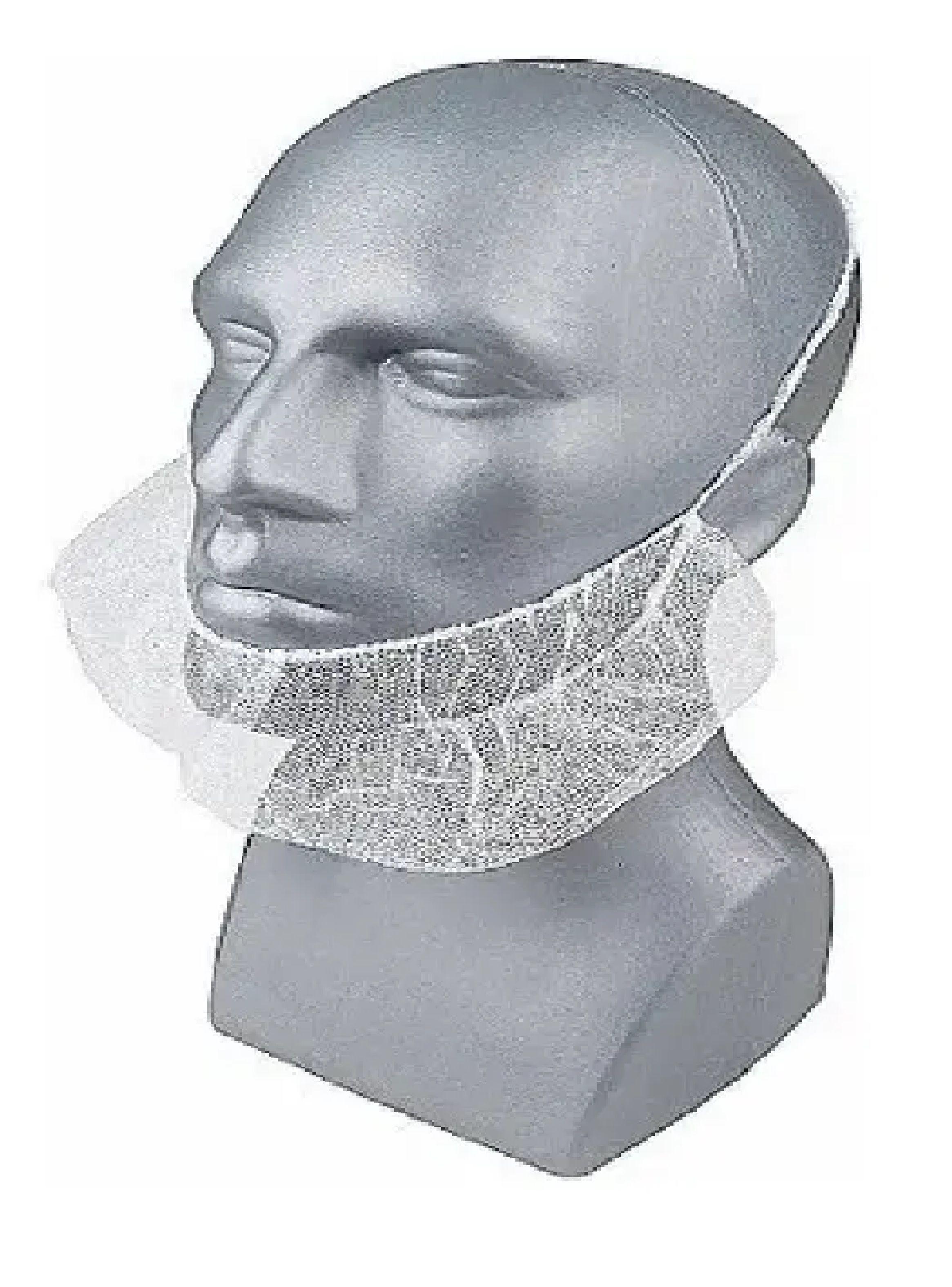 Cubre Barba Desechable Elastico Pack X 500uni Tresor Blanco-3