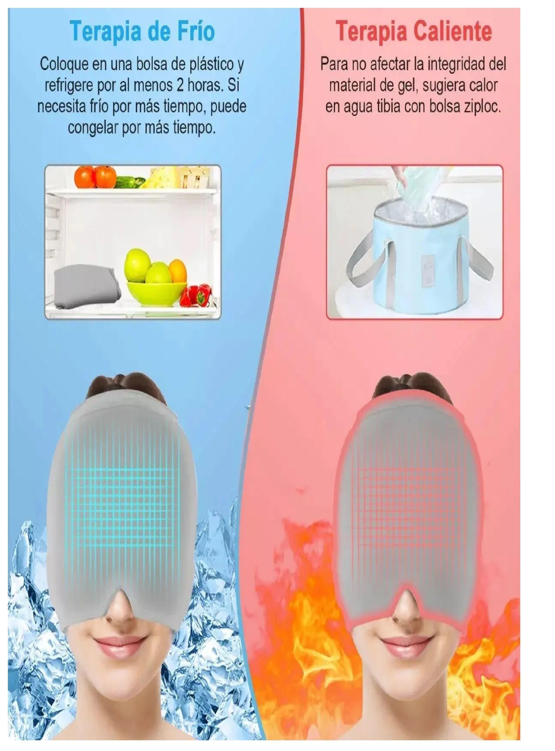 Gorro De Gel Alivio De Migraña Terapia De Frio Color Rosa-2