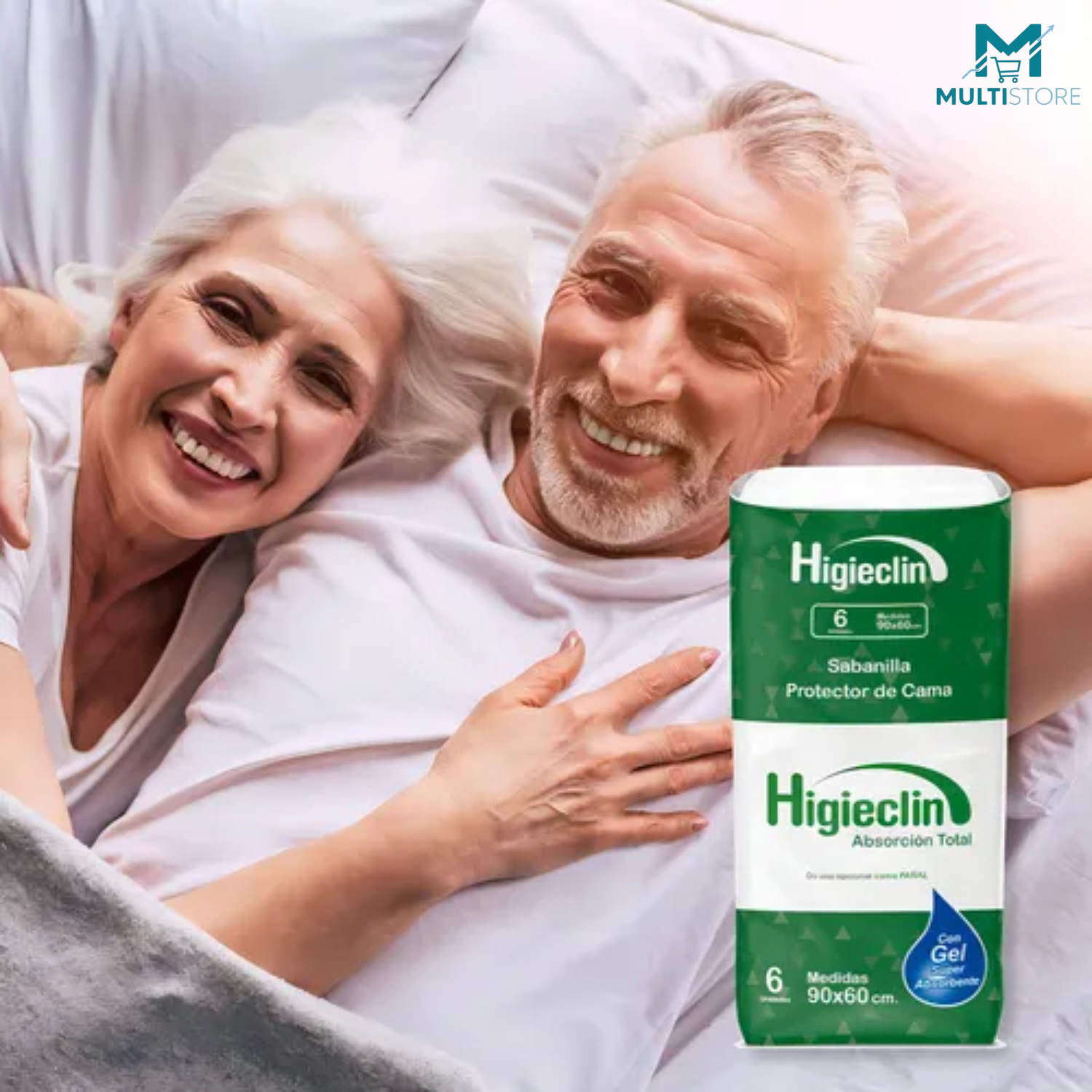 Sabanilla Protectora Higieclin 90x60 Cm X6 Unids Desechable Centro de Cama-3