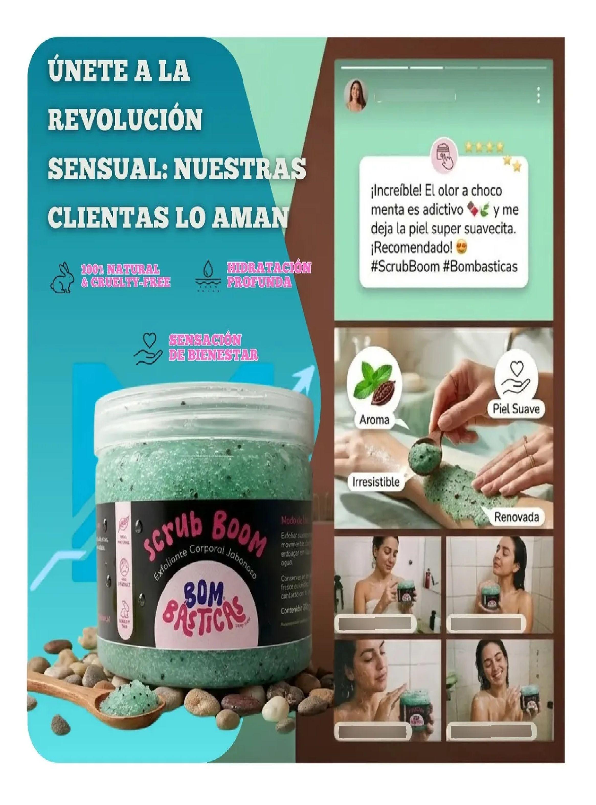 Exfoliante Corporal Jabonoso Organico Bombasticas 200g Choco Menta-4
