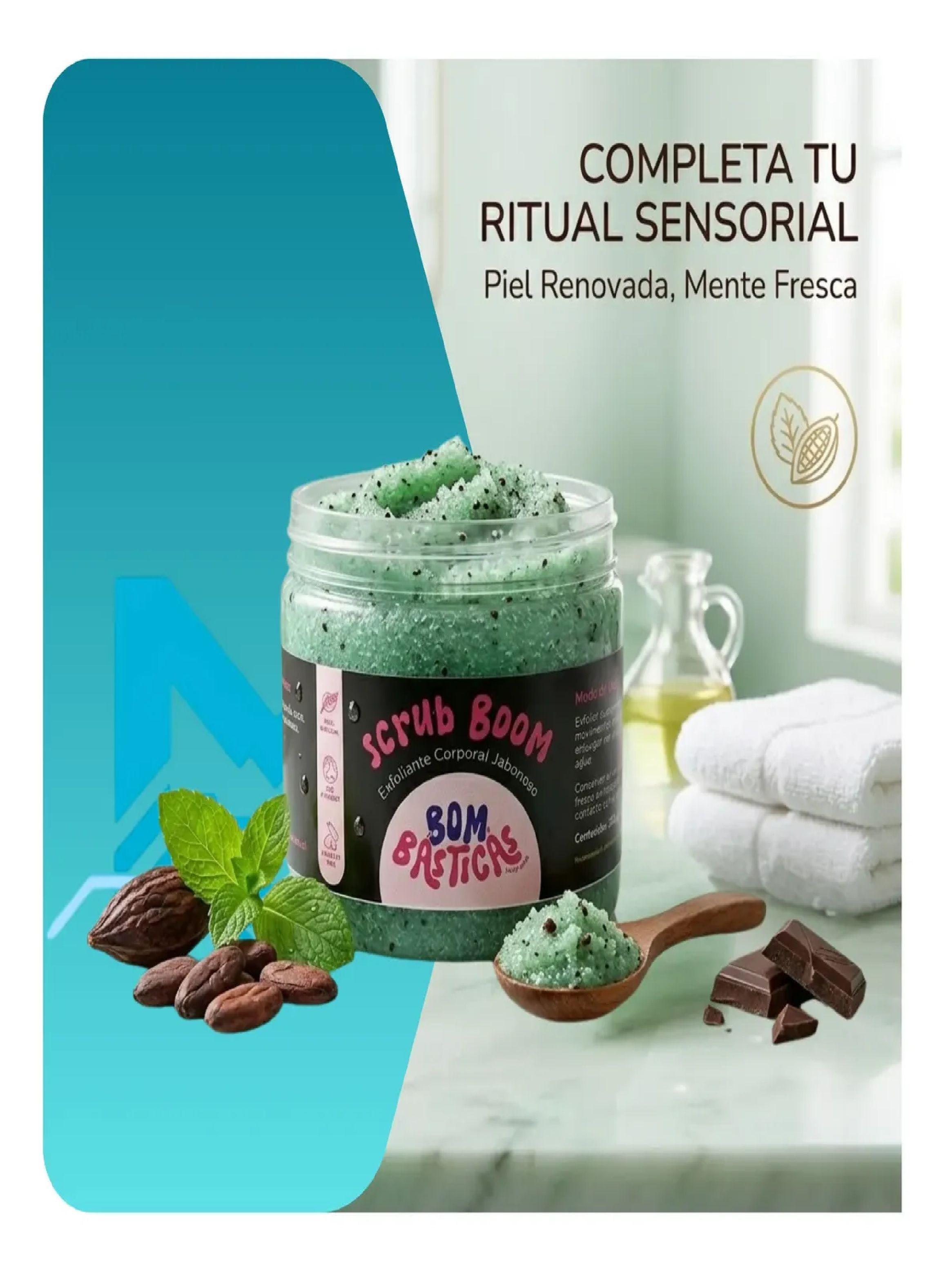 Exfoliante Corporal Jabonoso Organico Bombasticas 200g Choco Menta-5