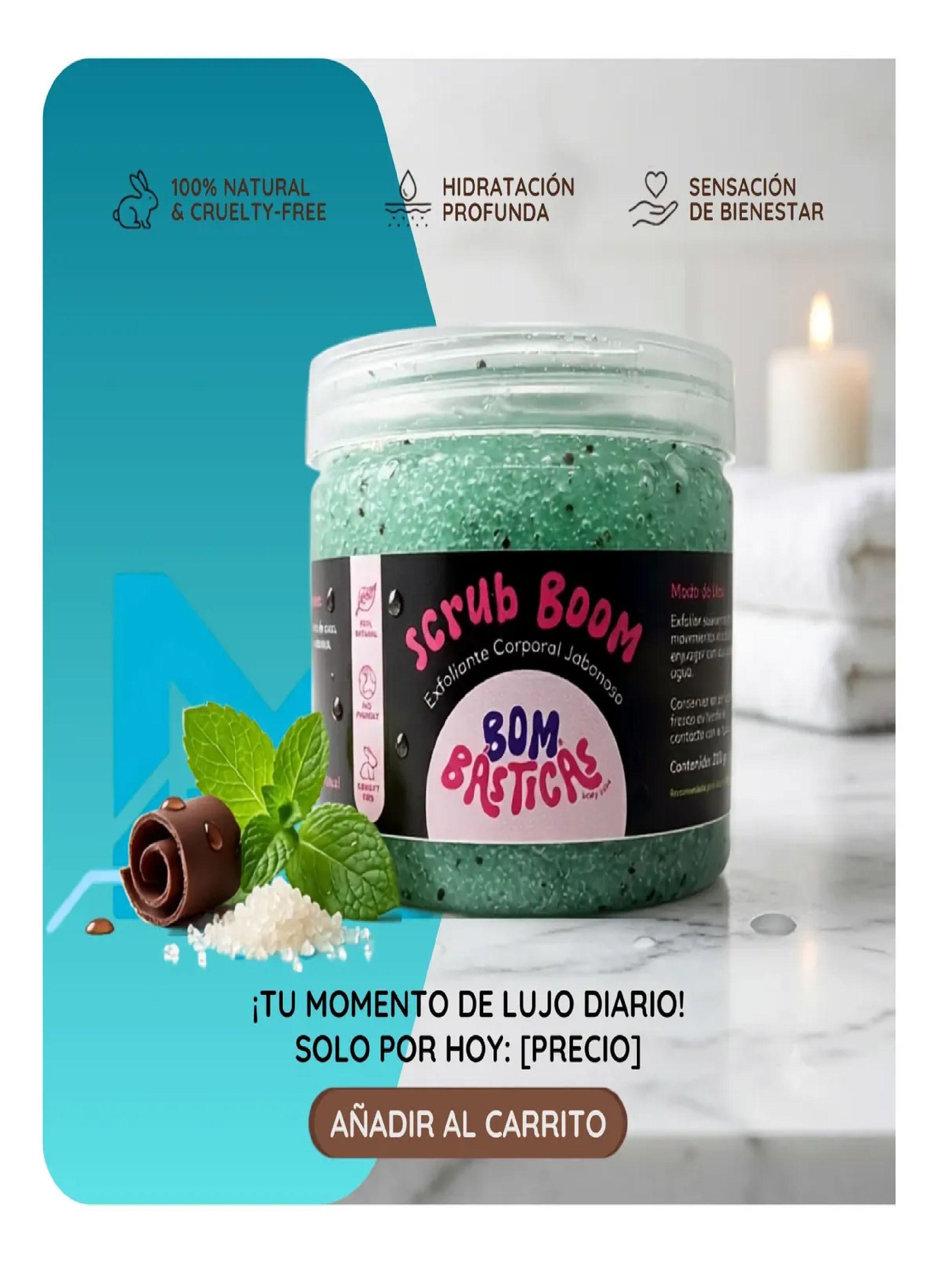 Exfoliante Corporal Jabonoso Organico Bombasticas 200g Choco Menta-7