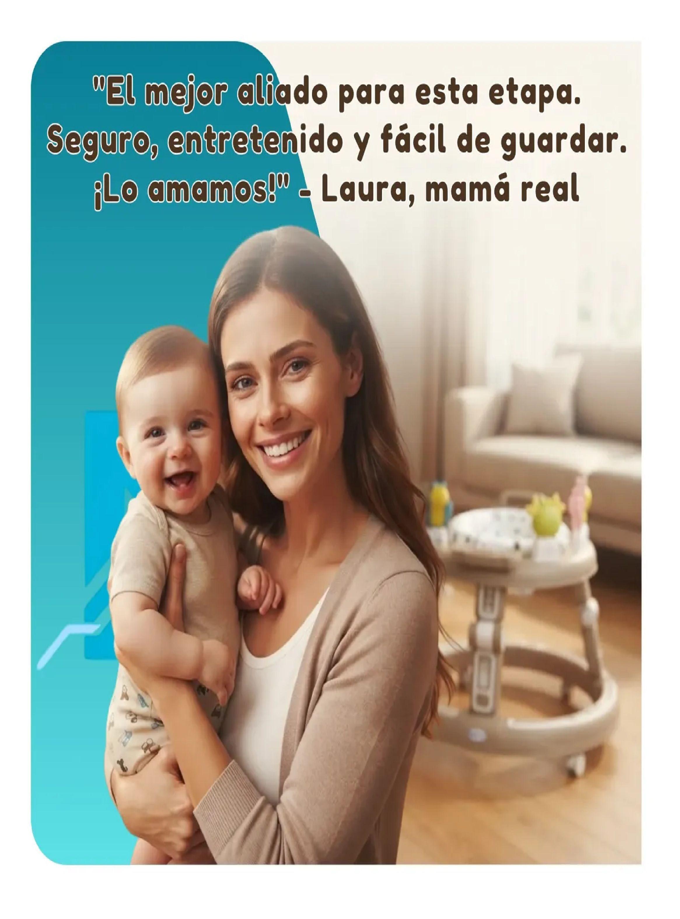 Andador Caminador Para Bebe Plegable Centro De Actividades Blanco-6