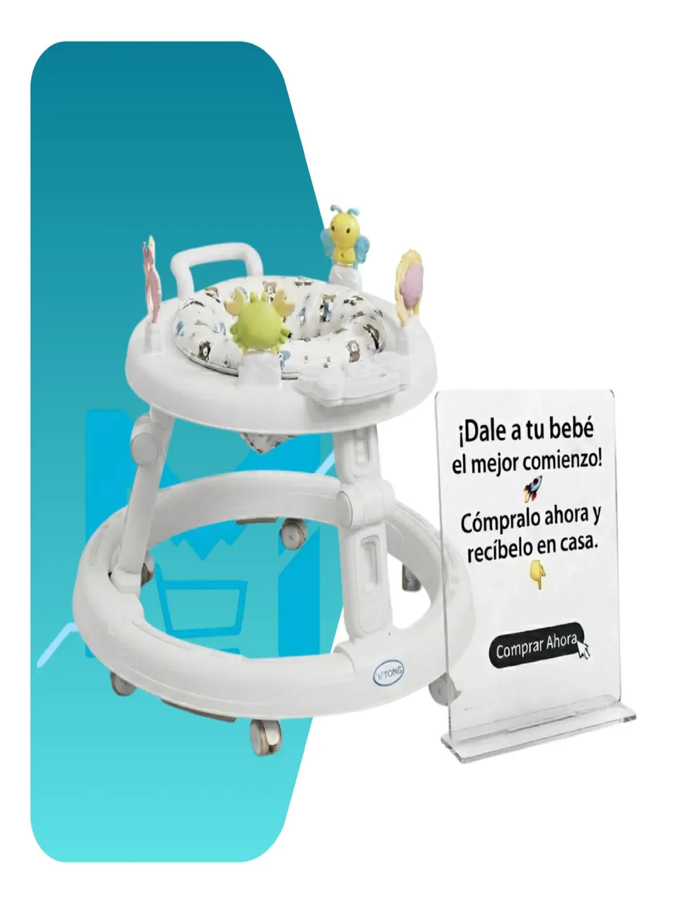 Andador Caminador Para Bebe Plegable Centro De Actividades Blanco-7