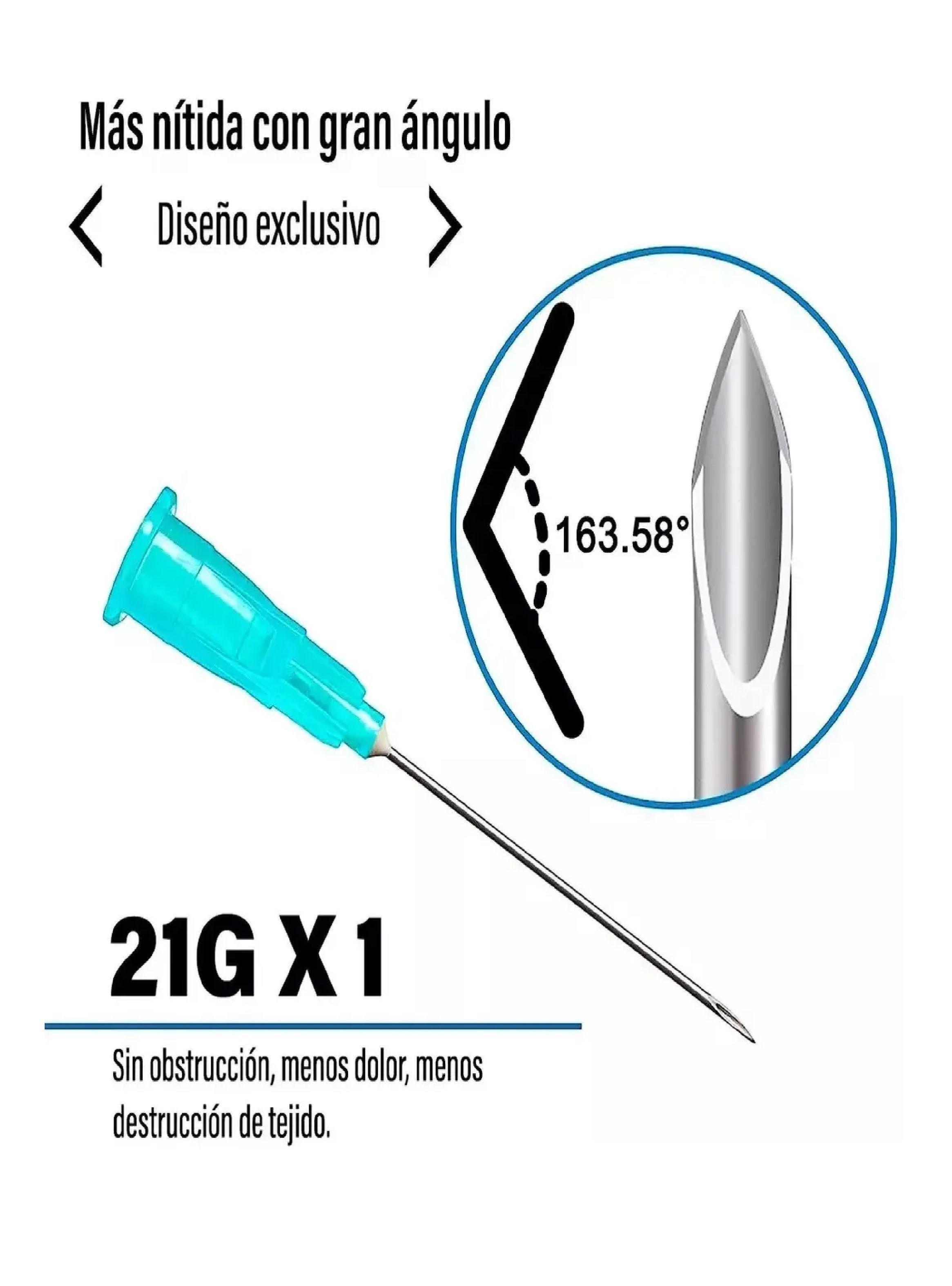 Aguja Hipodermica 21g X 1 Caja 100 Unidades Cranberry-2