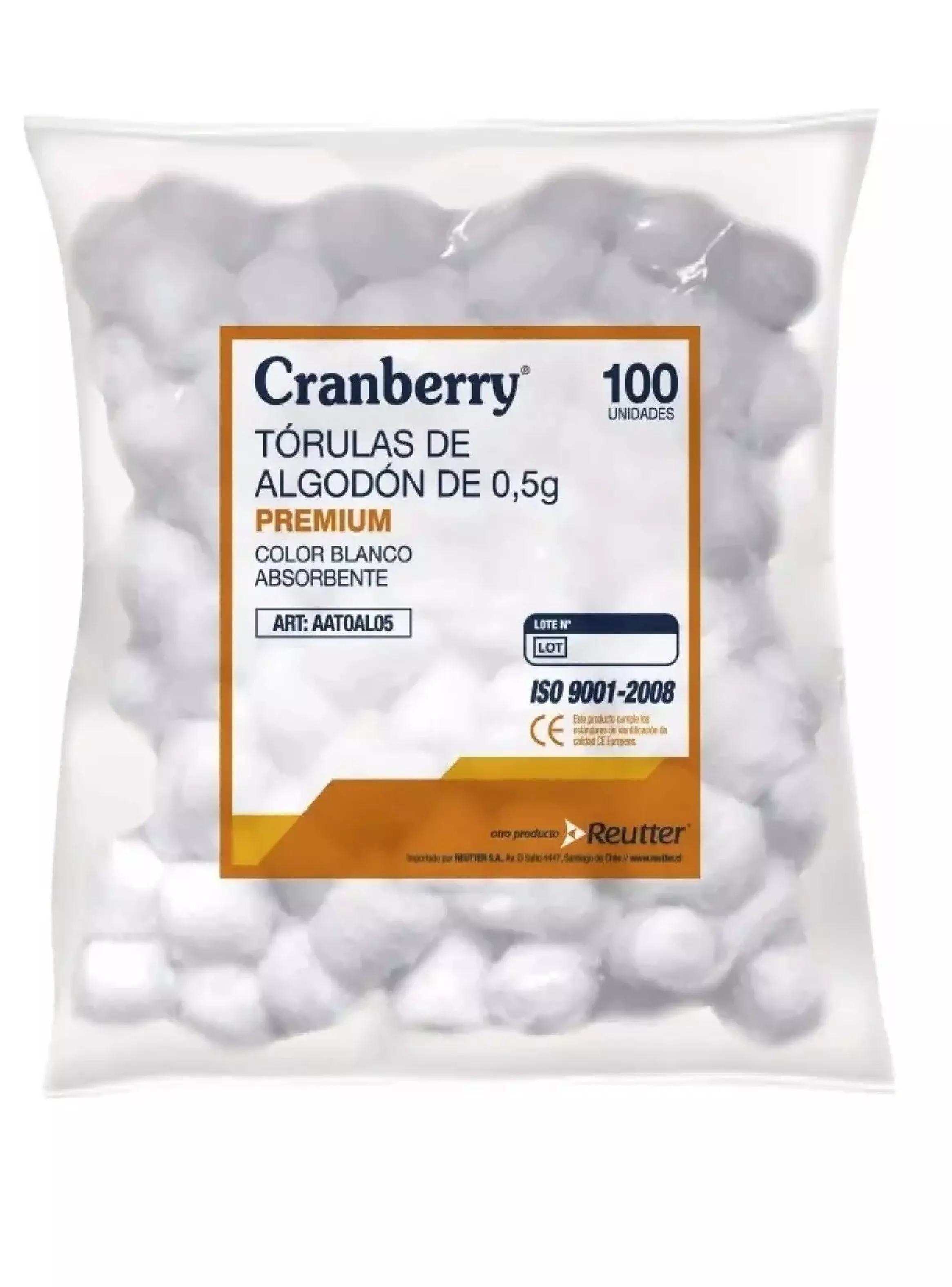 Torulas De Algodon 0 5g Premium Cranberry Absorbentes 100uni-1