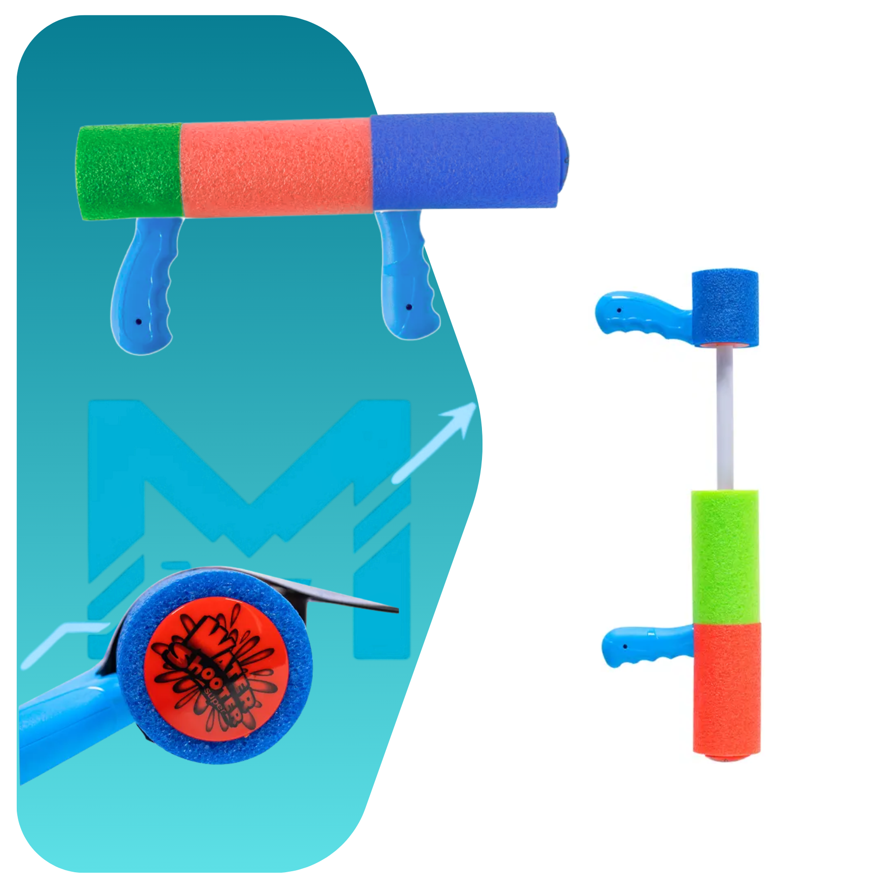 Pistola Lanzador De Agua Bazooka Con Mango  Multicolor-2