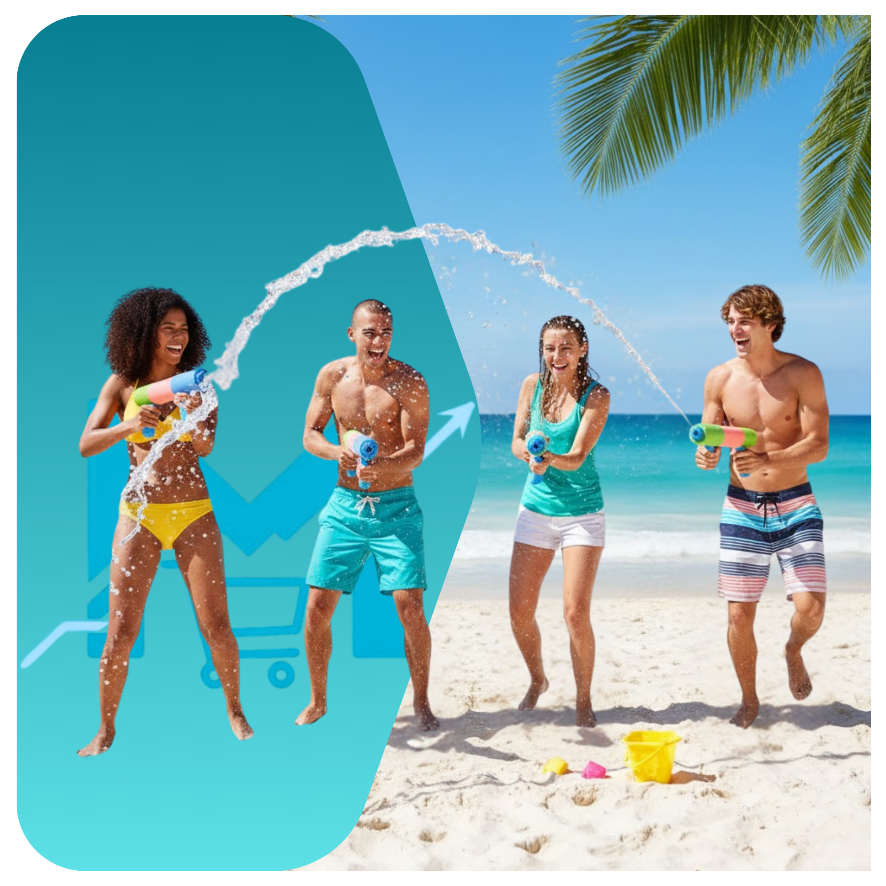 Pistola Lanzador De Agua Bazooka Con Mango  Multicolor-4