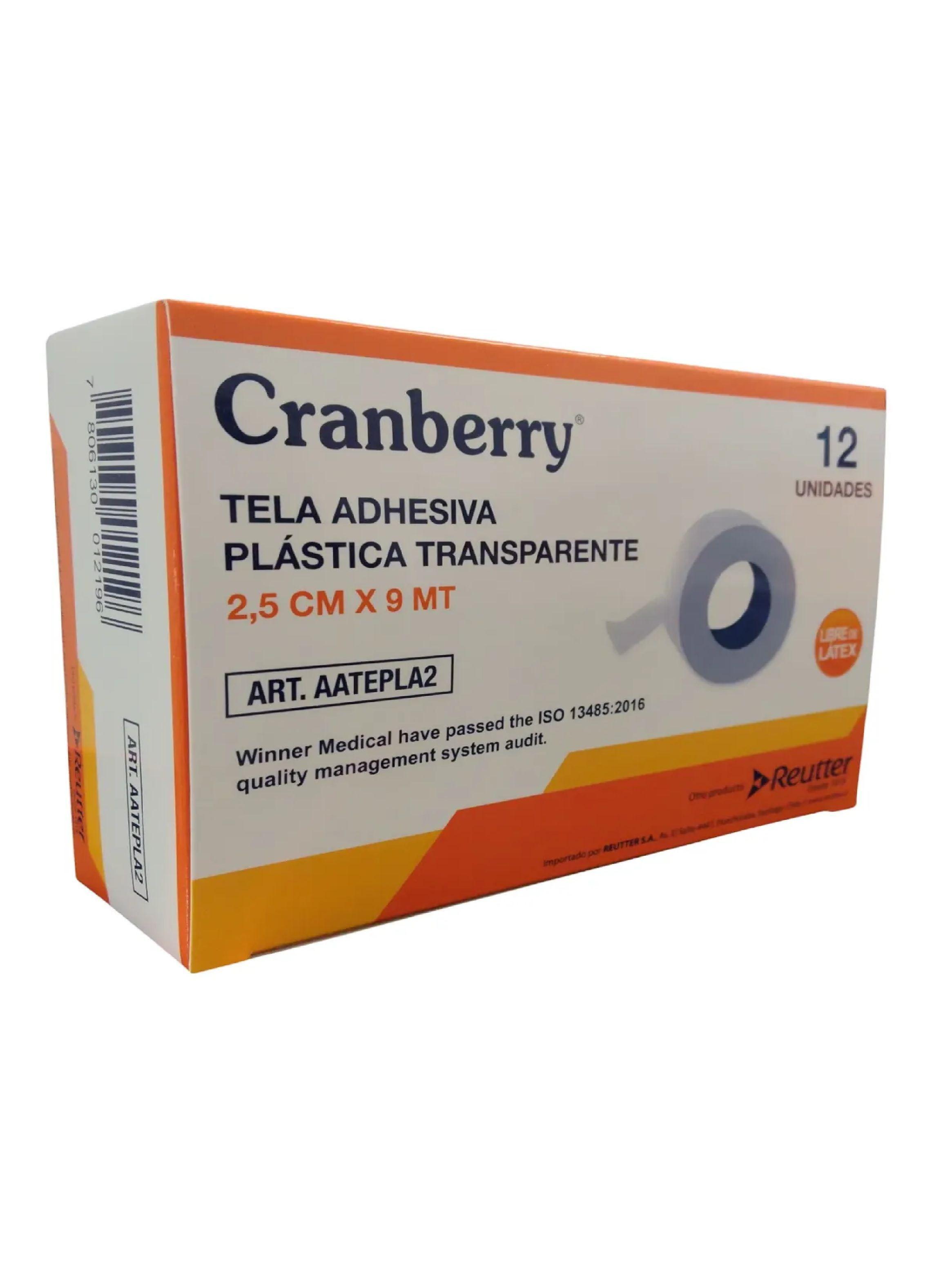 Tela Adhesiva Plastica Transparente 2 5cm Cranberry Pack 12-0