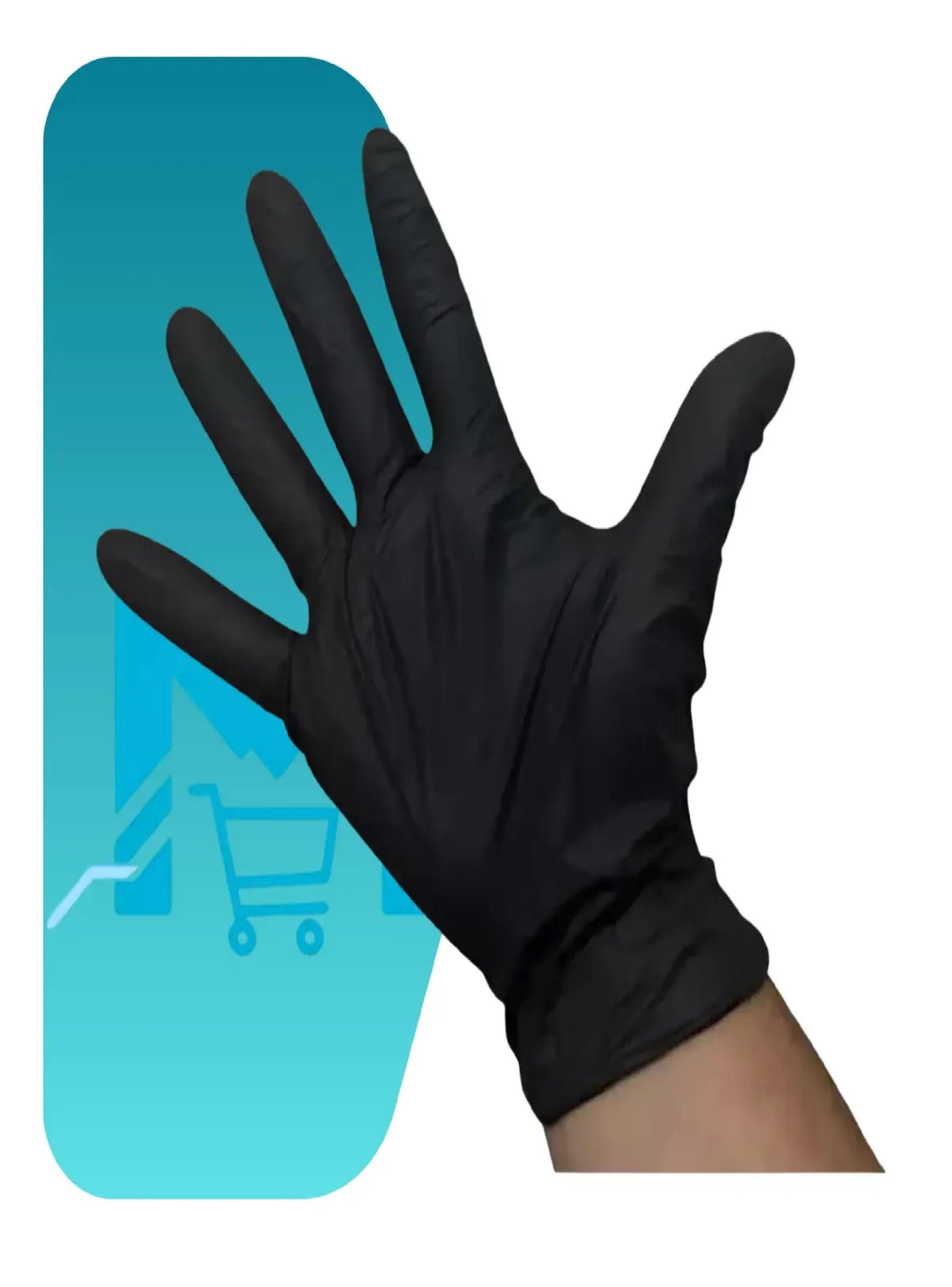 Guantes Nitrilo Negro S polvo Talla S Pack X 1000 Unid-4