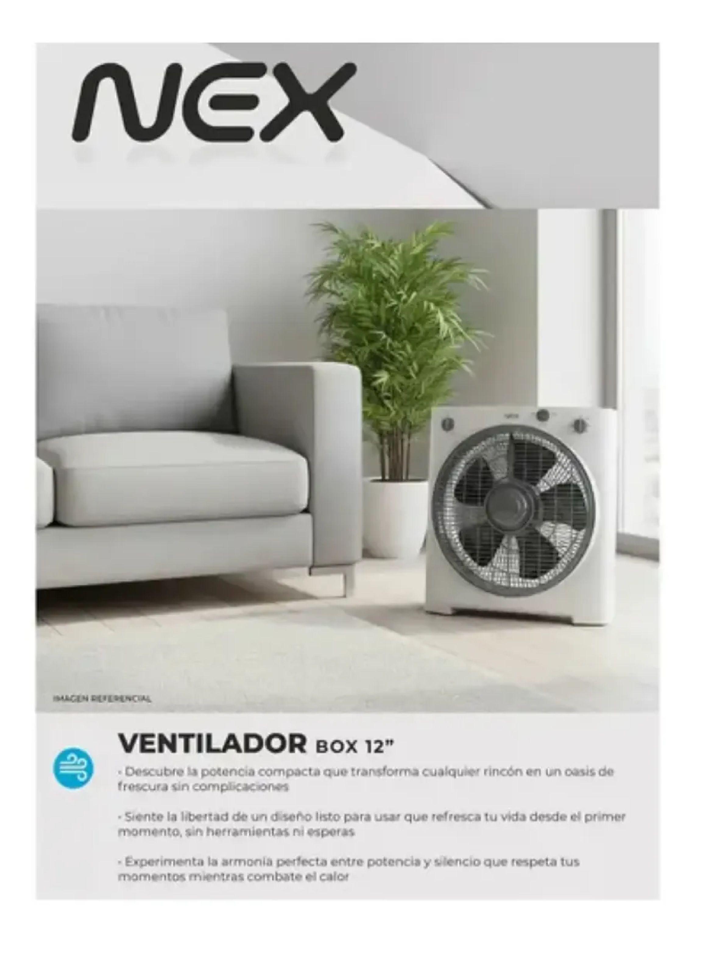 Ventilador Nex Box 12 Pulgadas 35w Blanco Silencioso-4