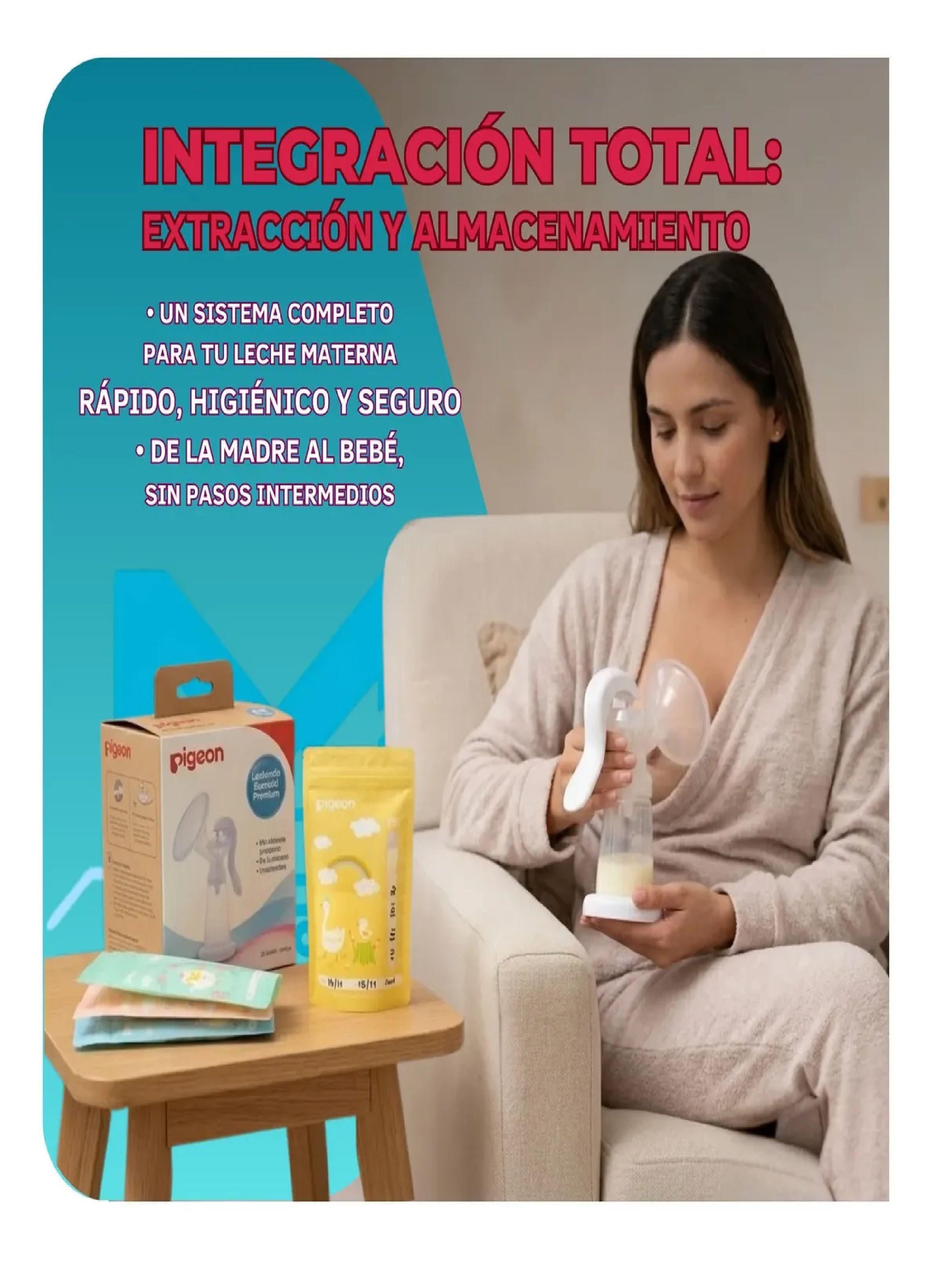 Bolsas Leche Materna 25un 180ml Extractor Manual Pigeon-1