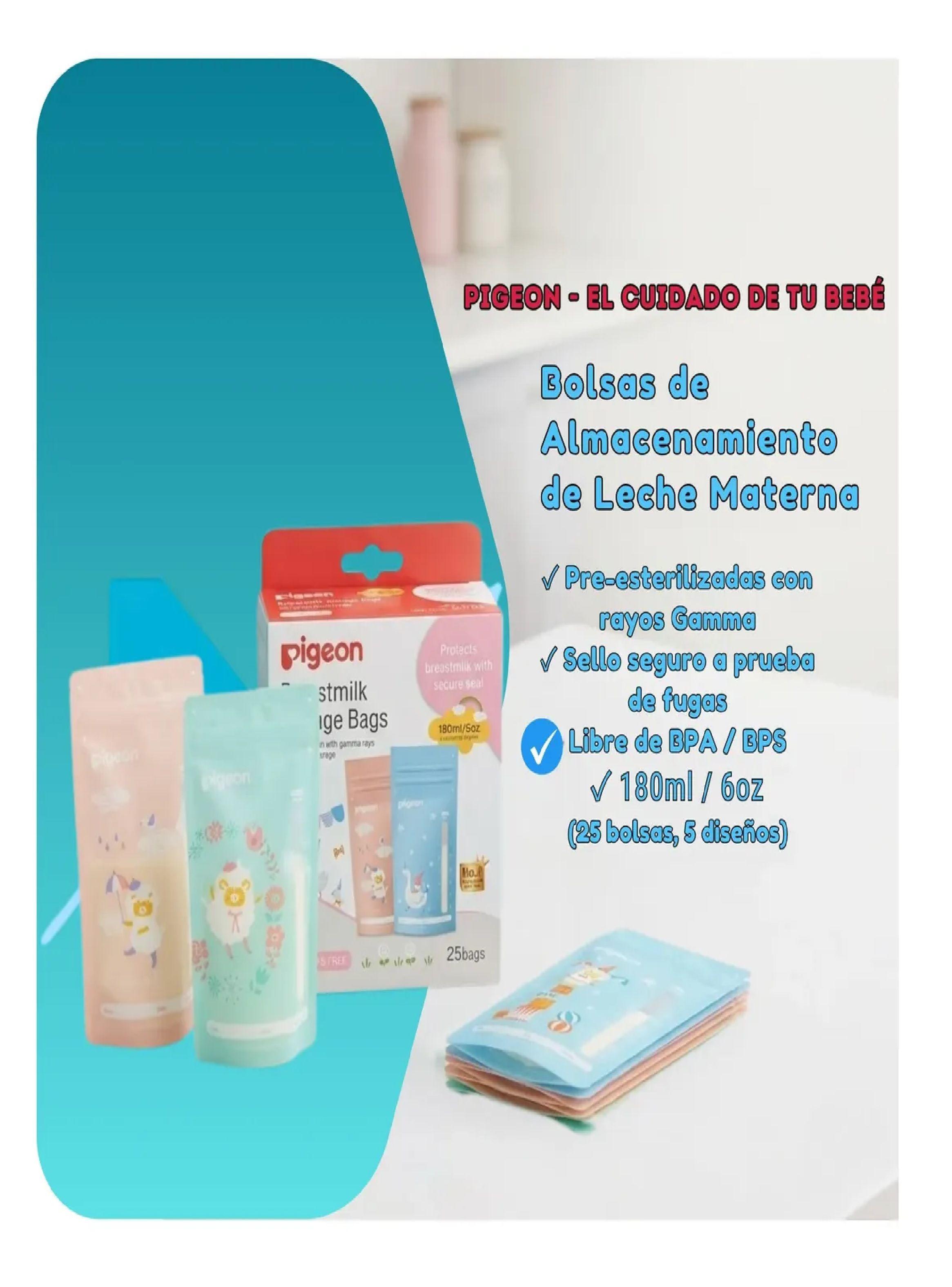 Bolsas Leche Materna 25un 180ml Extractor Manual Pigeon-3
