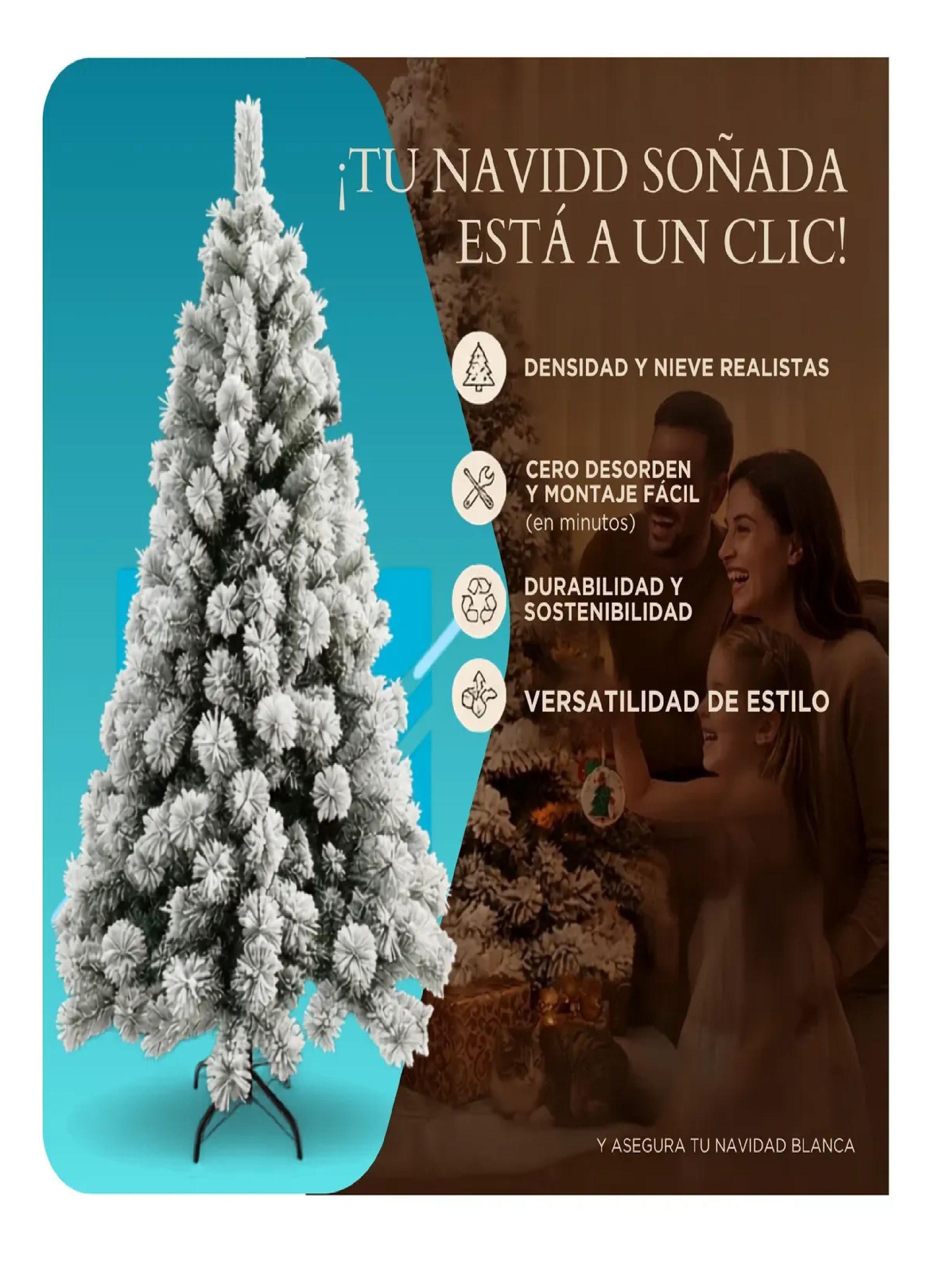 Arbol De Navidad Nevado 180 Cm 1 8 Metros Base Metalica-1