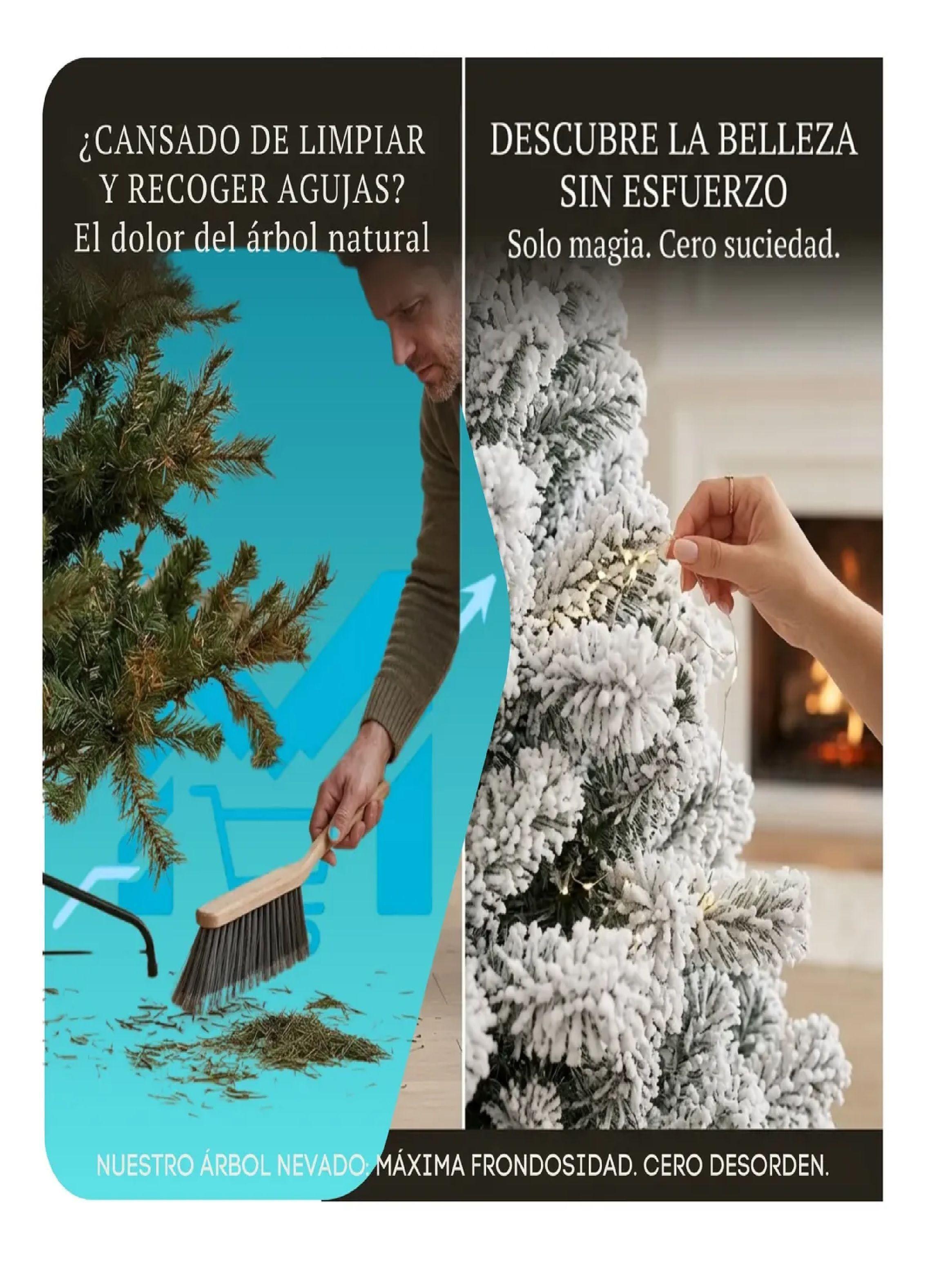 Arbol De Navidad Nevado 180 Cm 1 8 Metros Base Metalica-5
