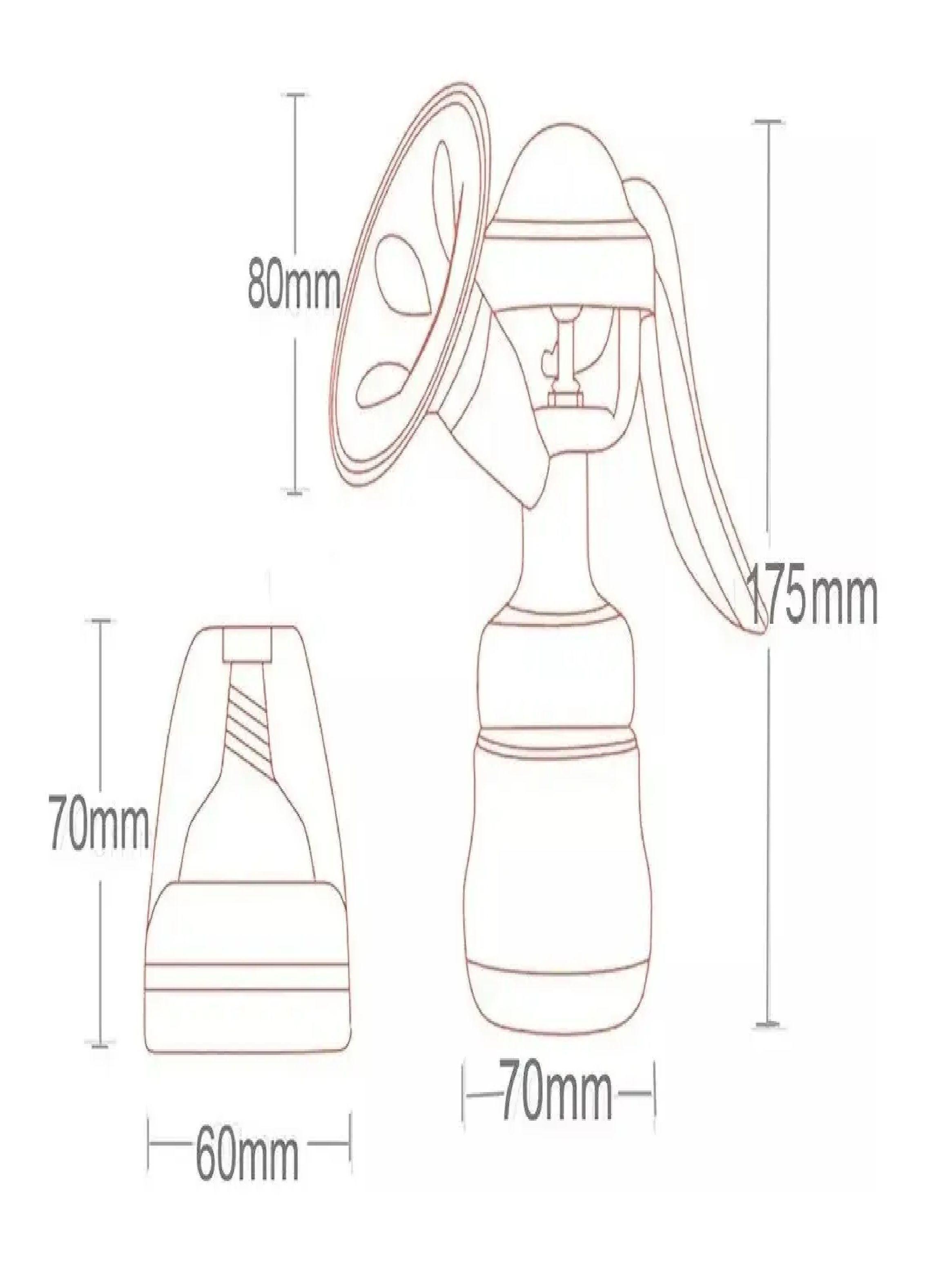 Extractor Leche Materna Sacaleche Manual 150ml Chupete S bpa Azul-4