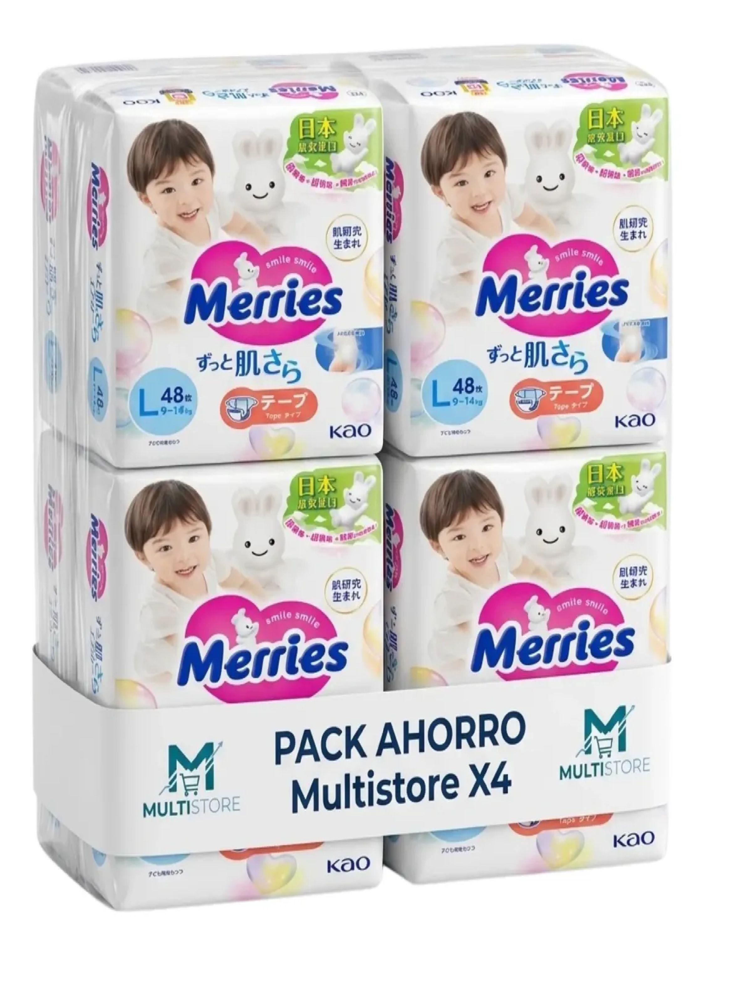 Pack X4 Pa ales Merries Talla L 9 14 Kg Ahorro Y Cuidado-0