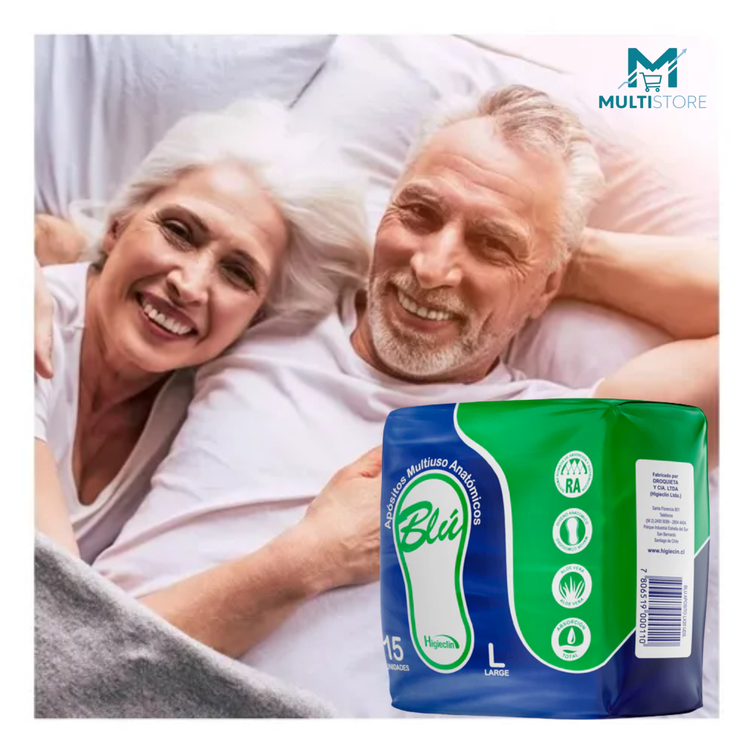 Aposito Blu  Anatómico X15 - Incontinencia Leve Y Discreta-3