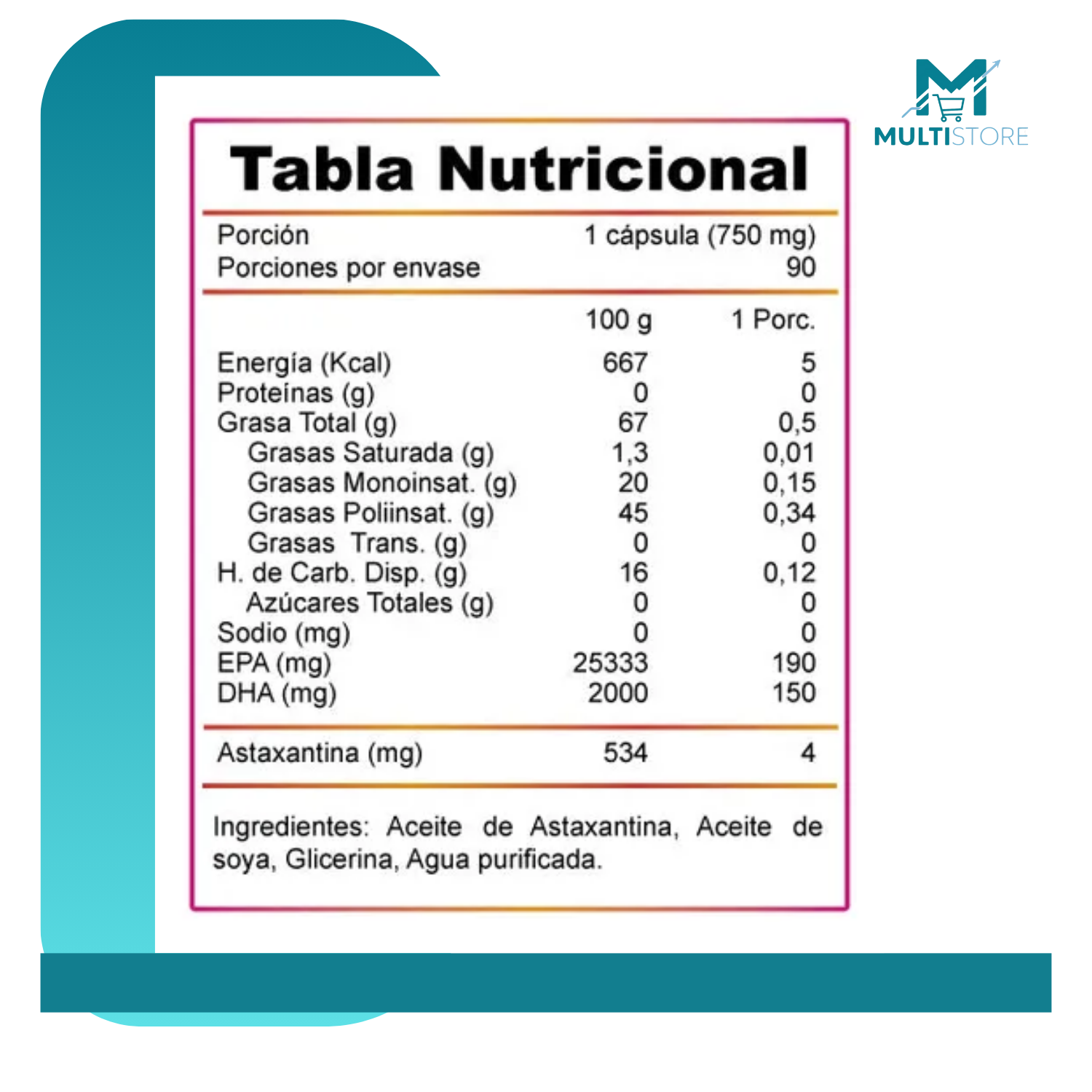 Astaxantina 90 Cap. W1 Potente Antioxidante Piel Y Ojos -5