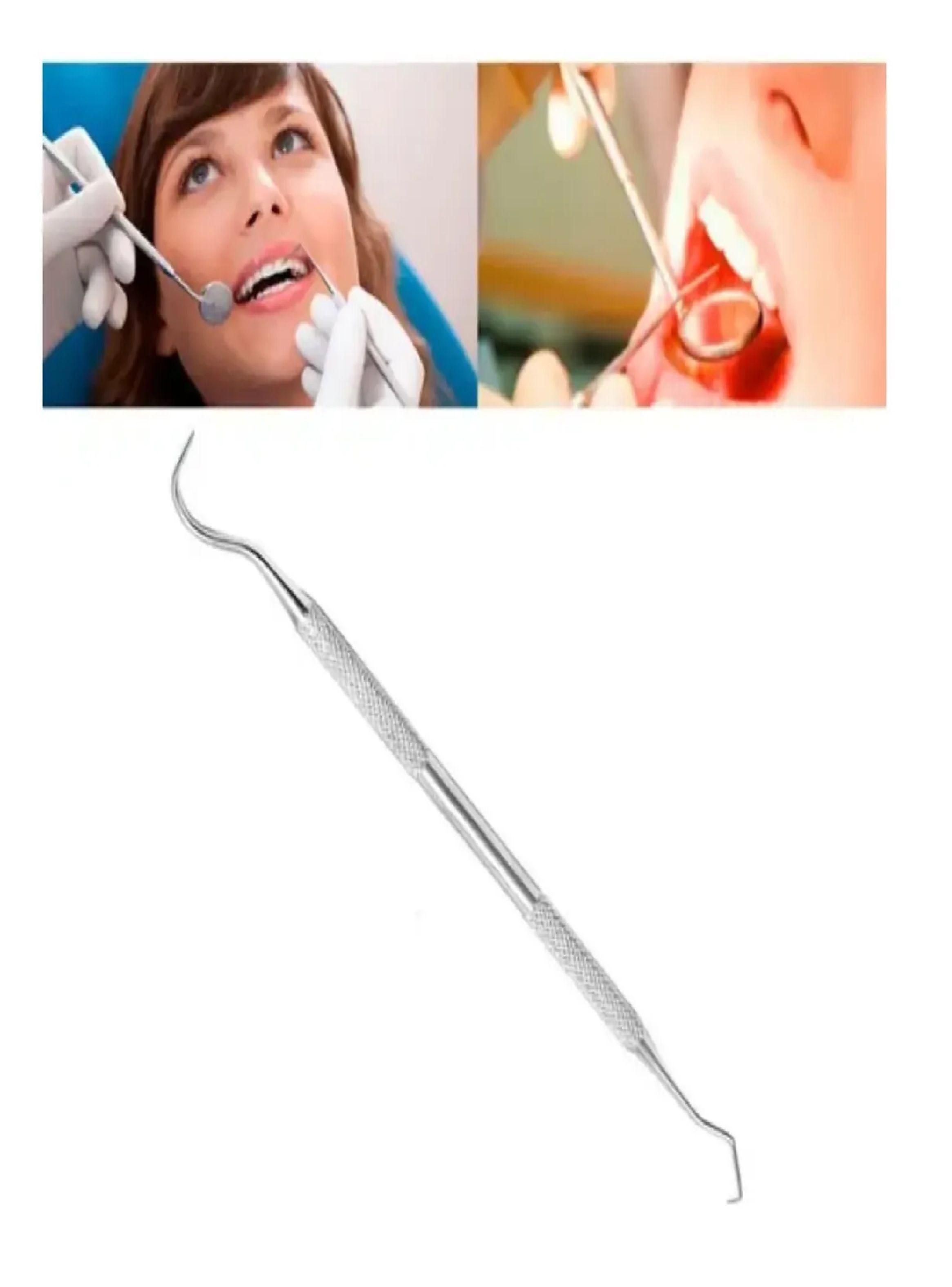 Sonda Explorador Curva Y Cureta Instrumental Dental-2
