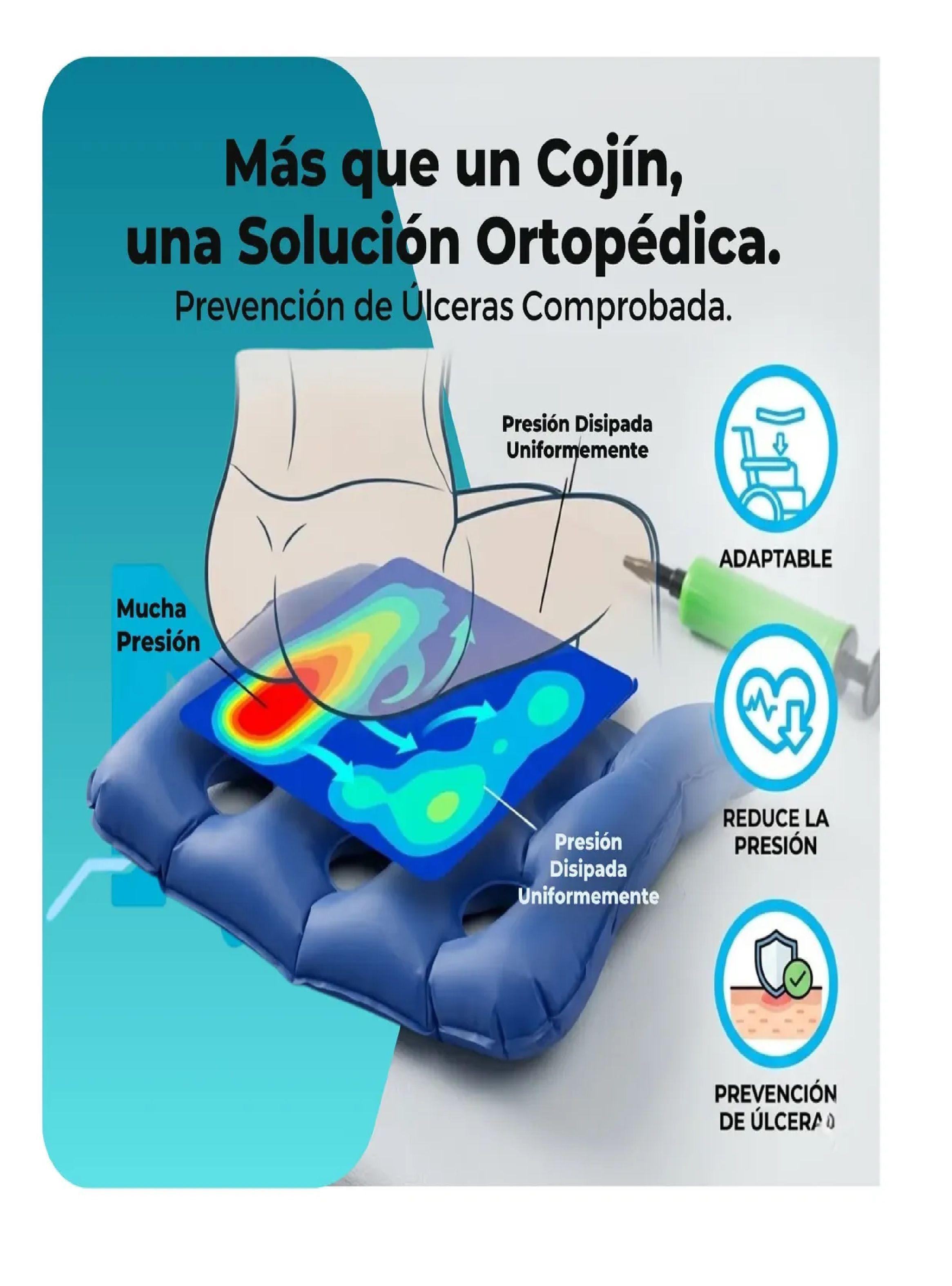 Coj n Antiescaras Inflable Bombin Alivio Presion Ortopedico-4