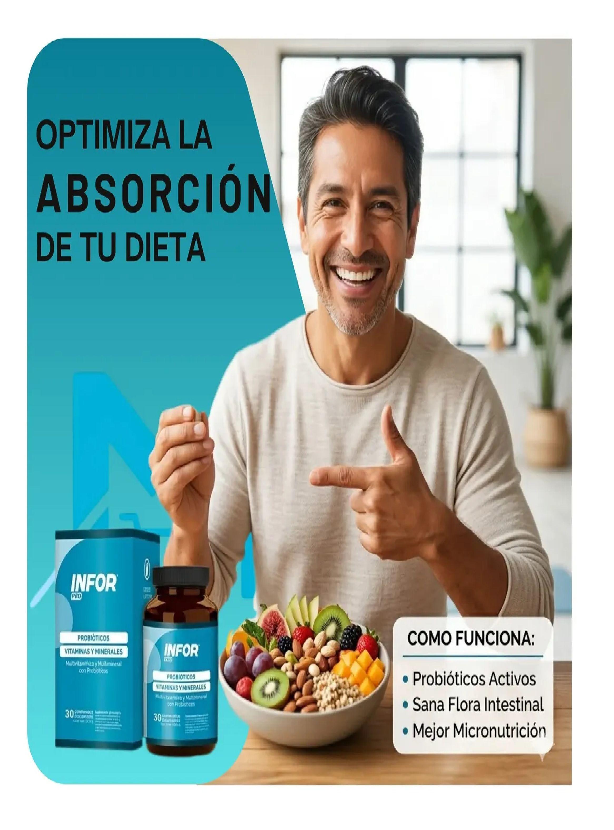 Infor Pro Multivitaminico Con Probioticos 30 Comprimidos-5