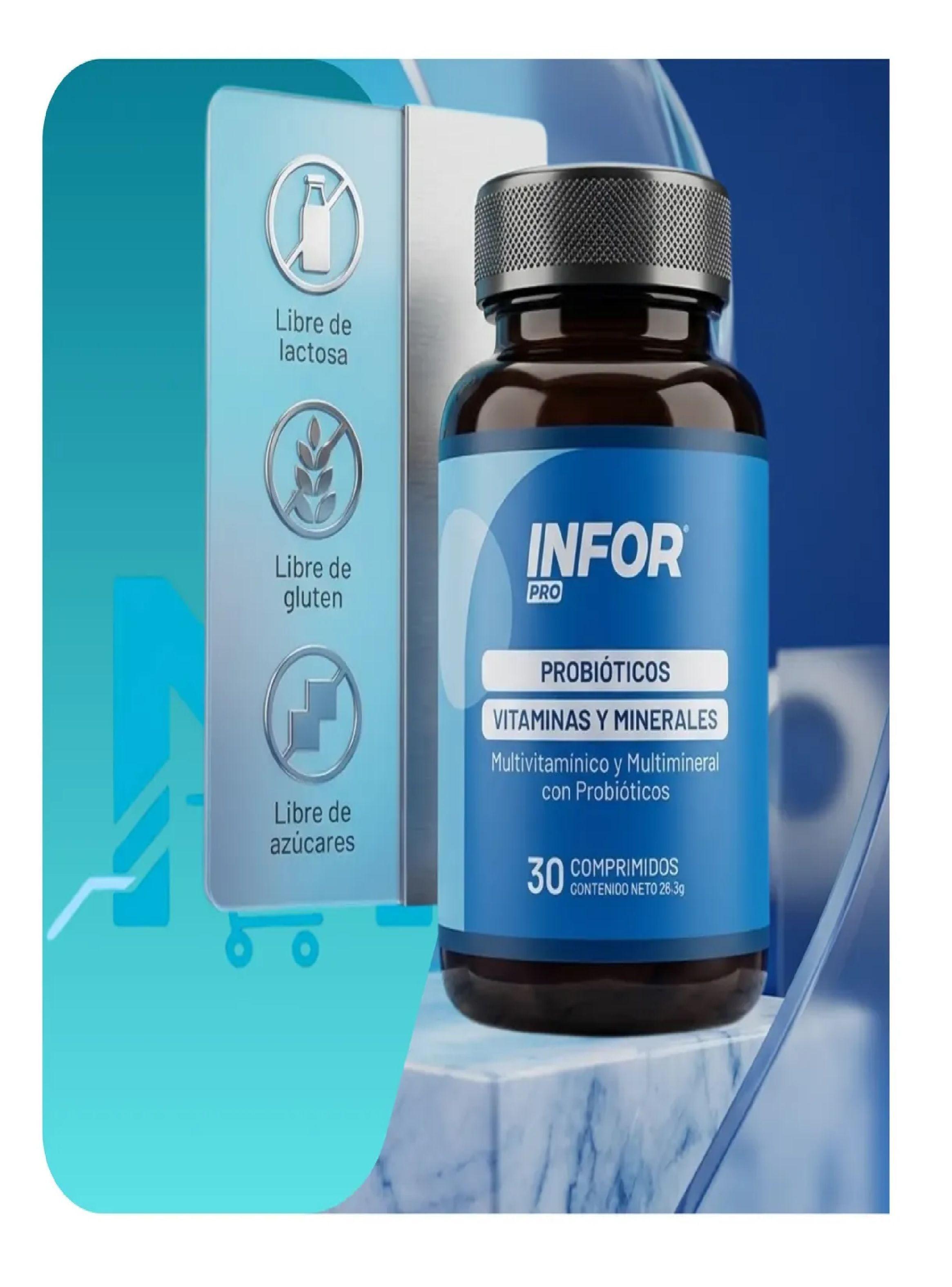 Infor Pro Multivitaminico Con Probioticos 30 Comprimidos-6