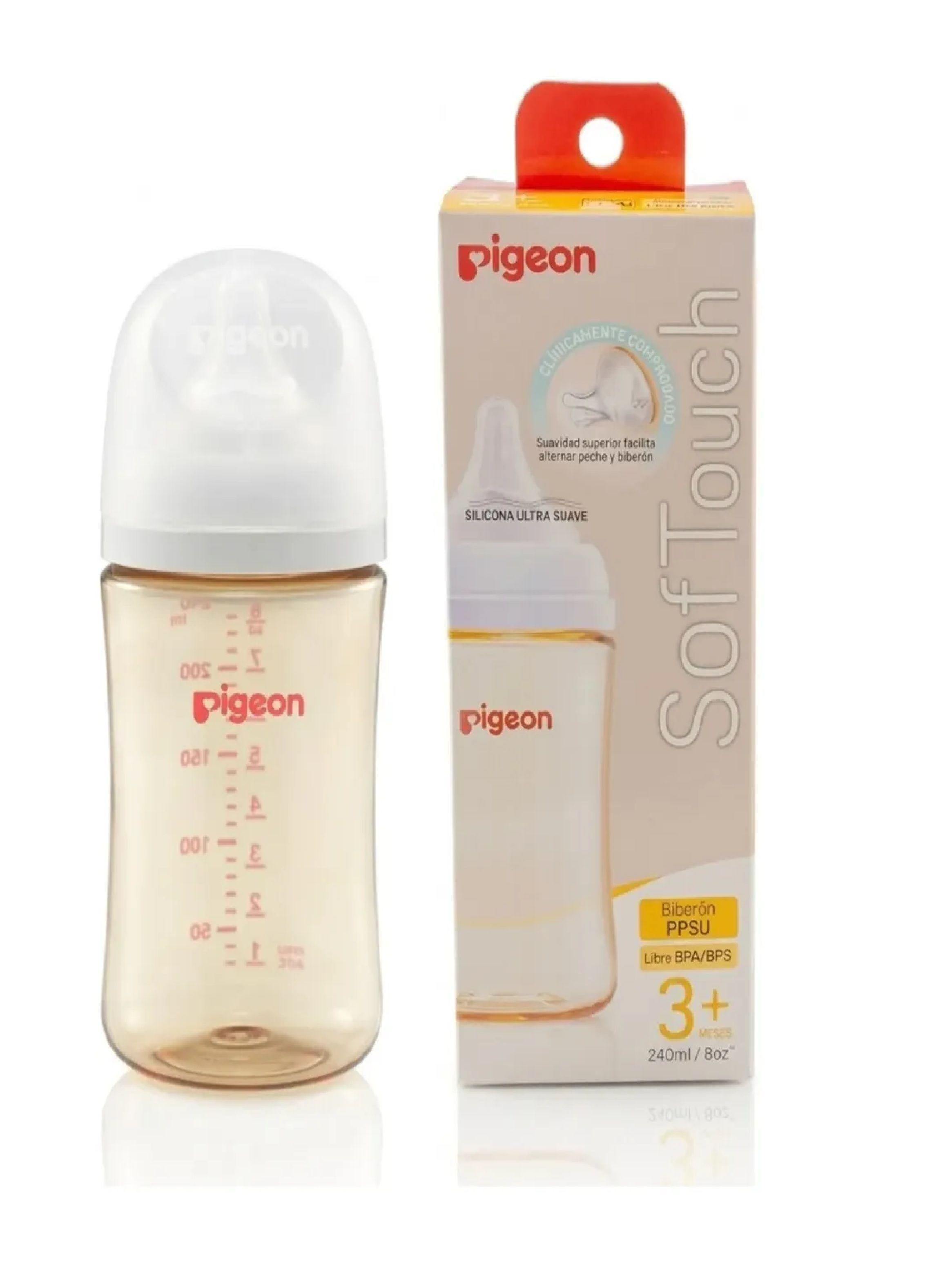 Biber n Softouch Pigeon Ppsu Mamadera Silicona Ultra Suave 240ml-0