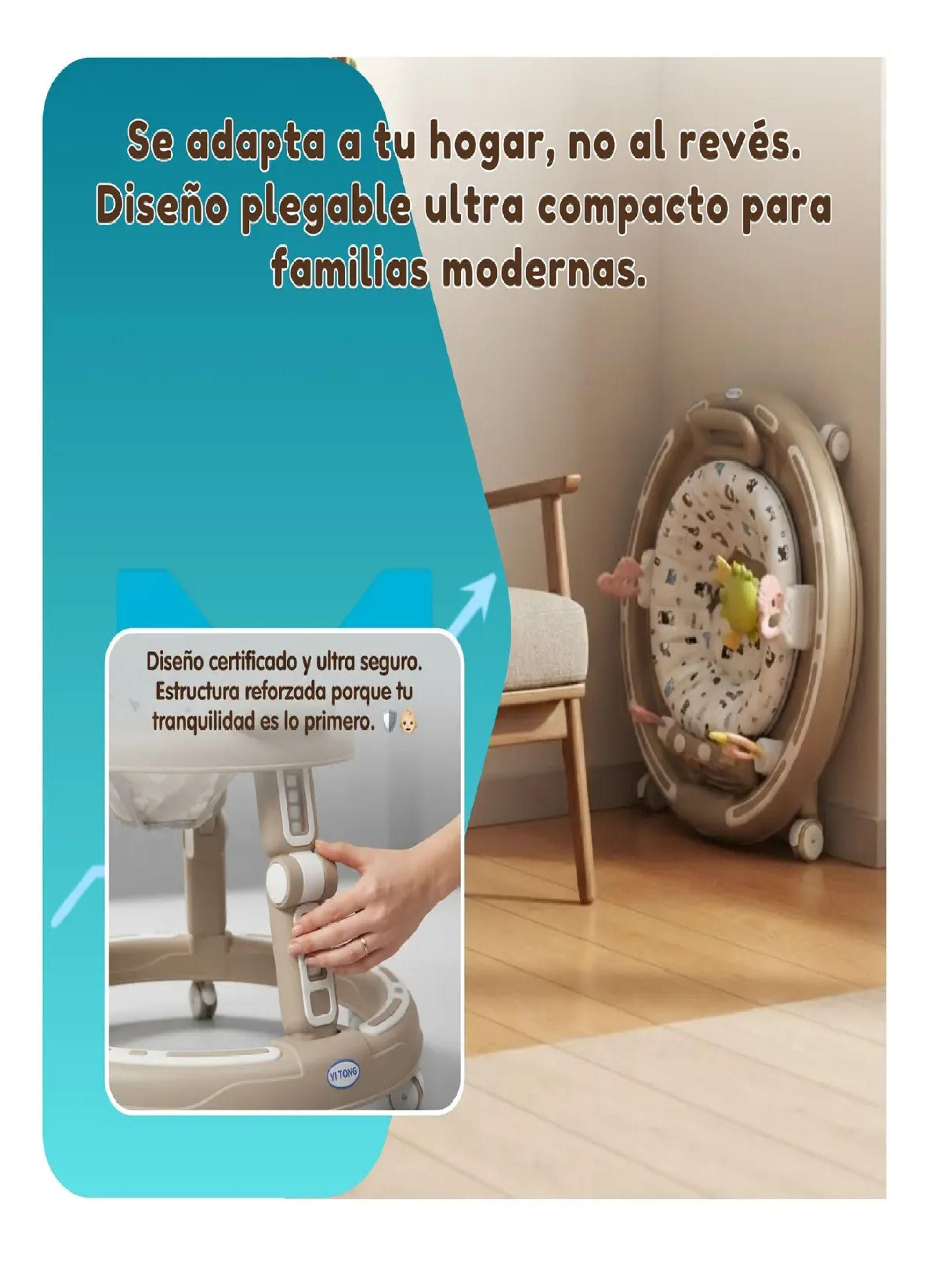 Andador Caminador Para Bebe Plegable Centro De Actividades Celeste-5