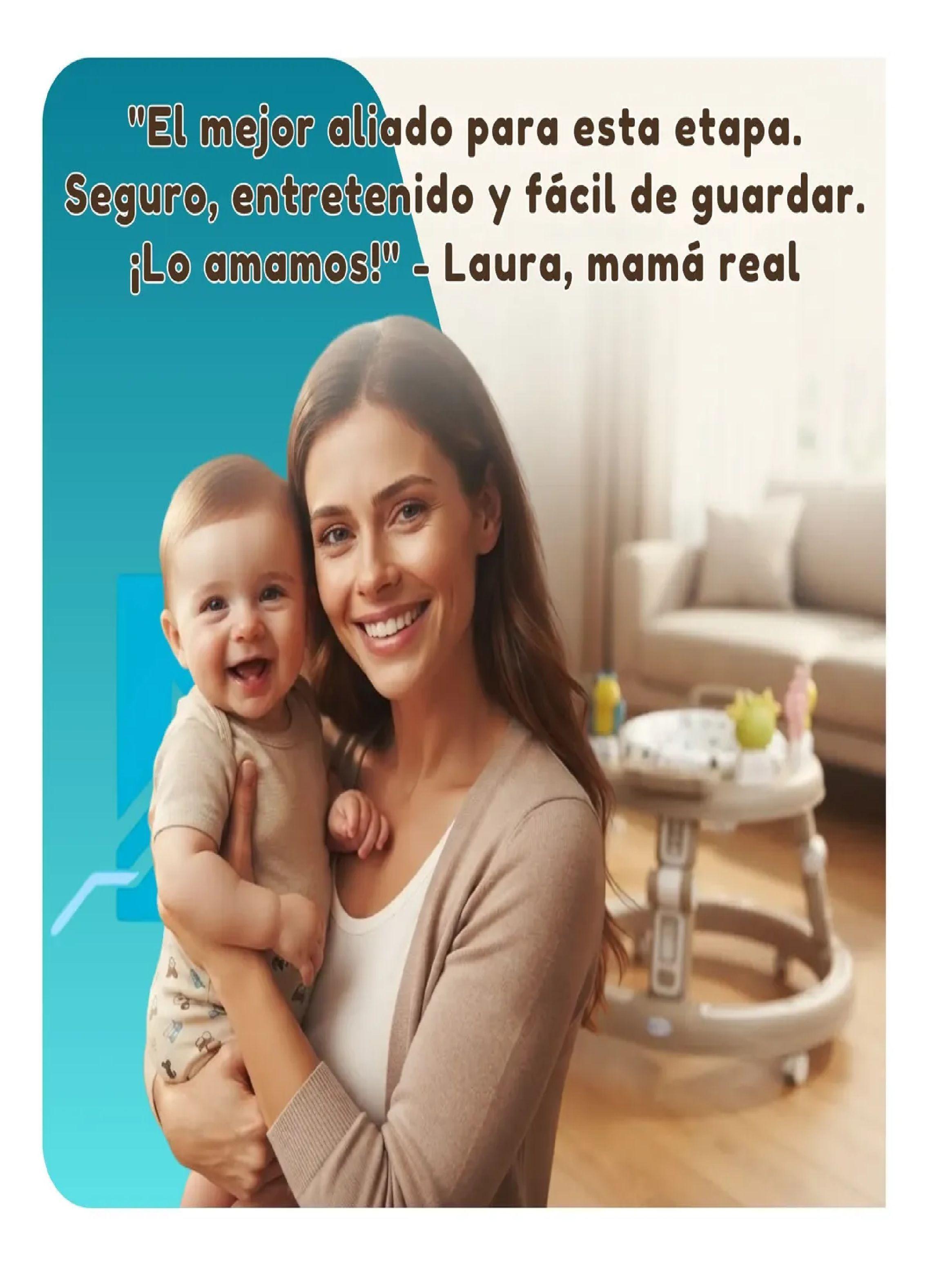 Andador Caminador Para Bebe Plegable Centro De Actividades Celeste-6