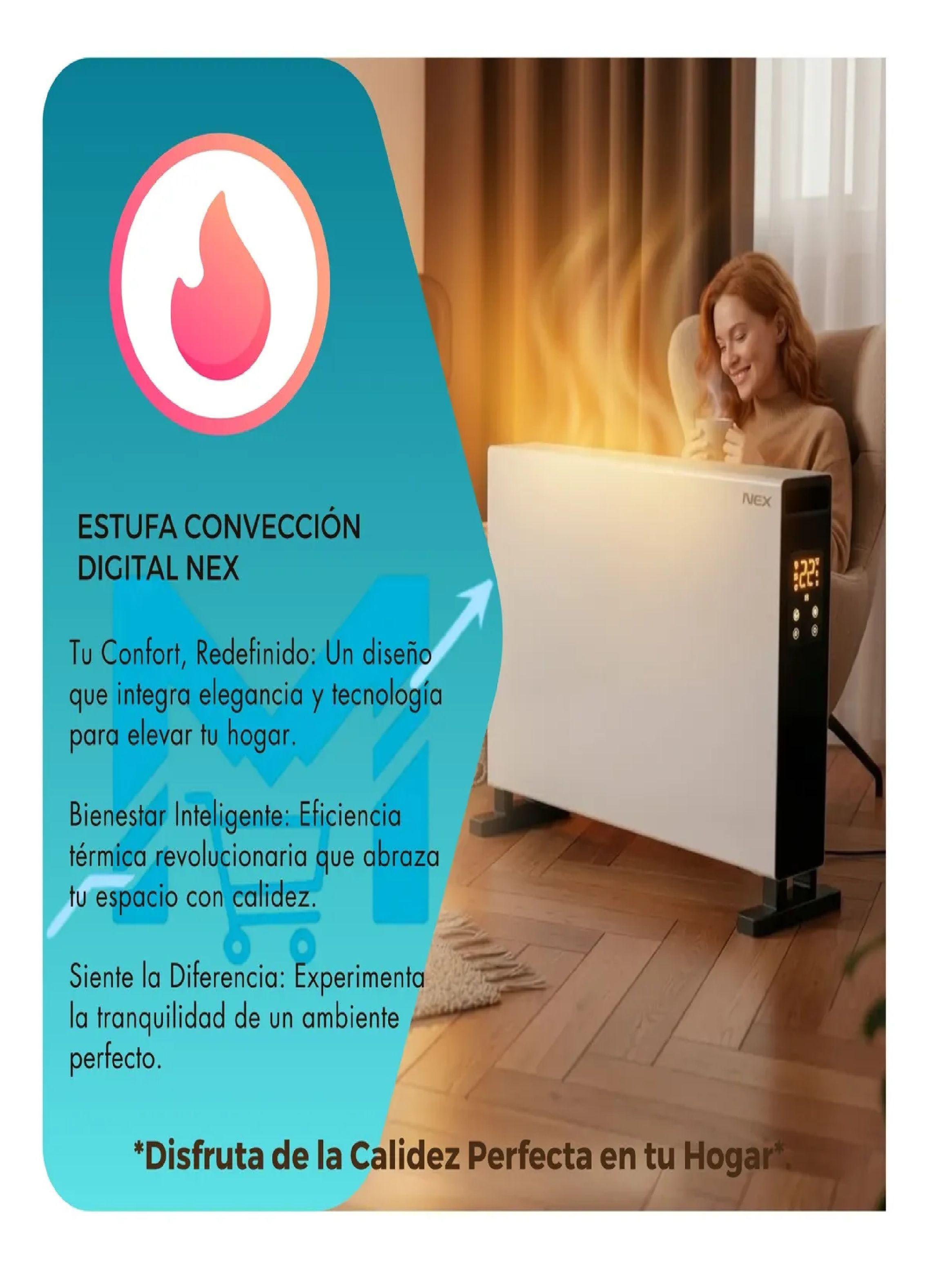 Convector Digital Nex Ec2000digt 1800w Timer Programable-3
