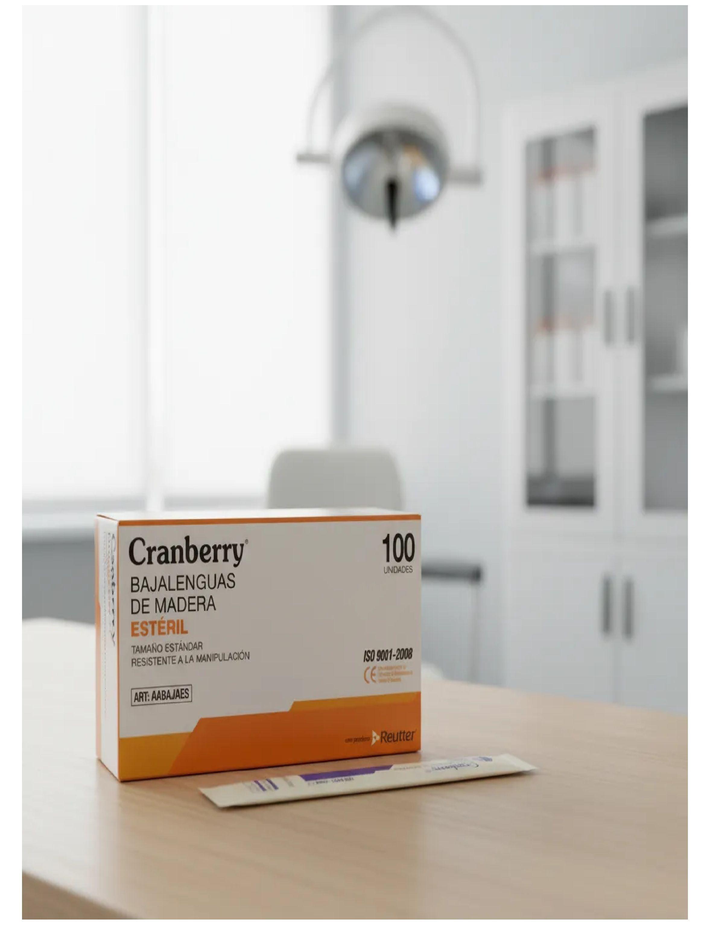 Baja Lengua Madera Esteril Cranberry 100 Unidades Estandar-2