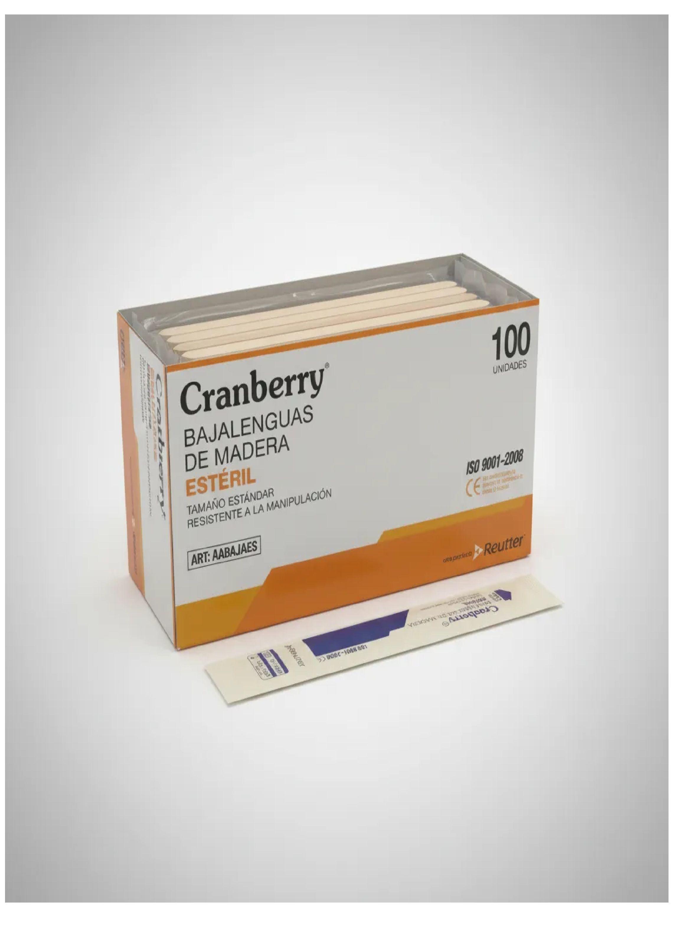 Baja Lengua Madera Esteril Cranberry 100 Unidades Estandar-5