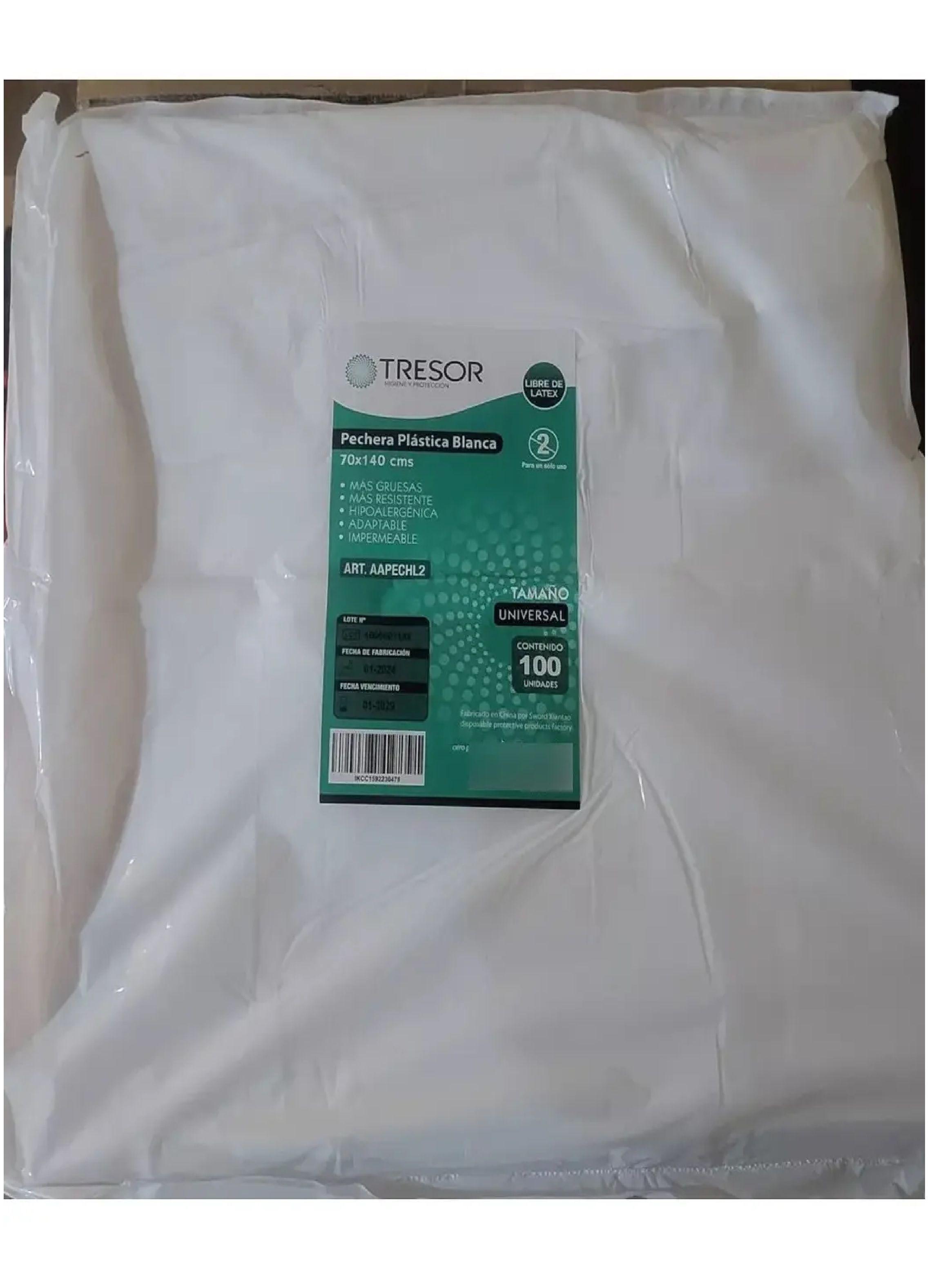 Pechera Desechable Sin Mangas 70x140cm Tresor 100 Unidades-3