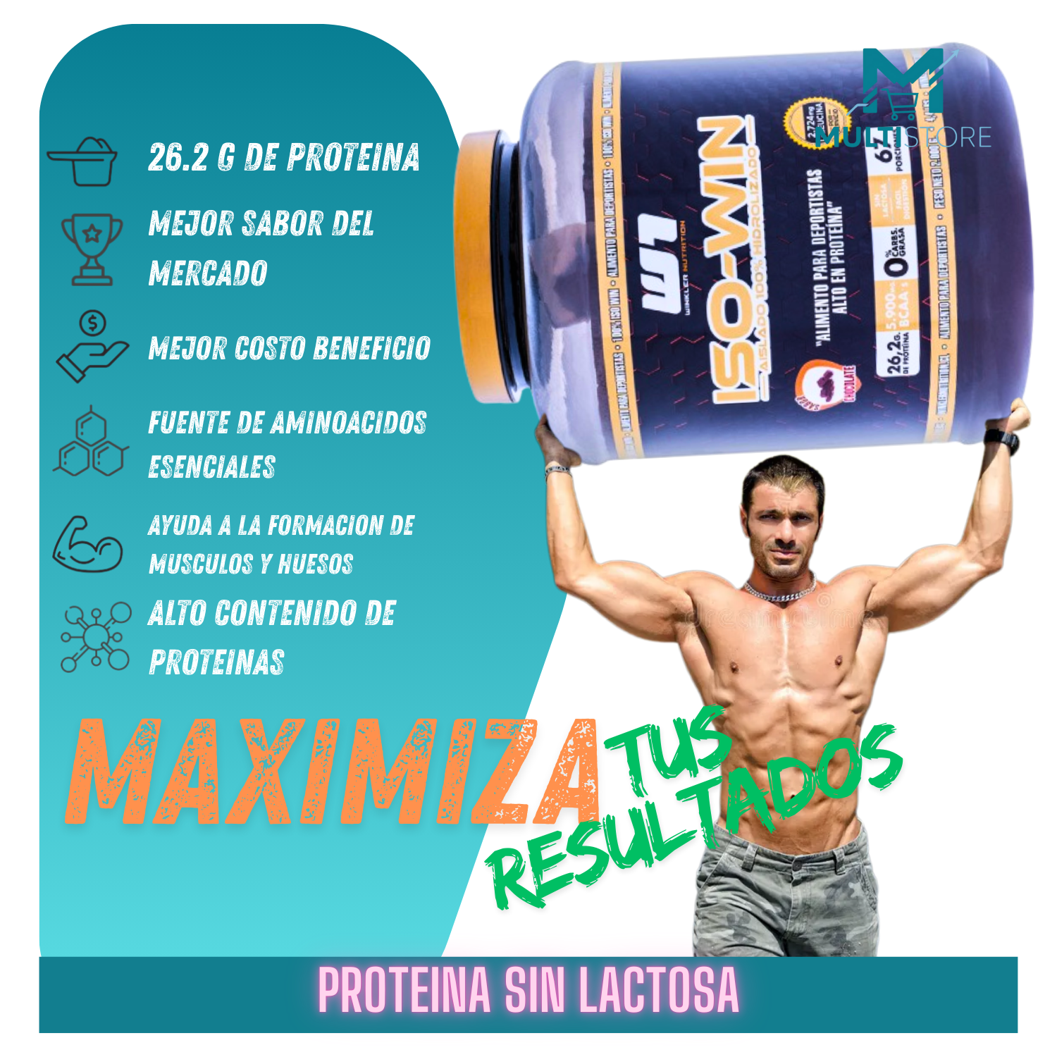 Proteina Iso Win 2kg Chocolate + Pre Entreno Kreator Pack Winkler-2