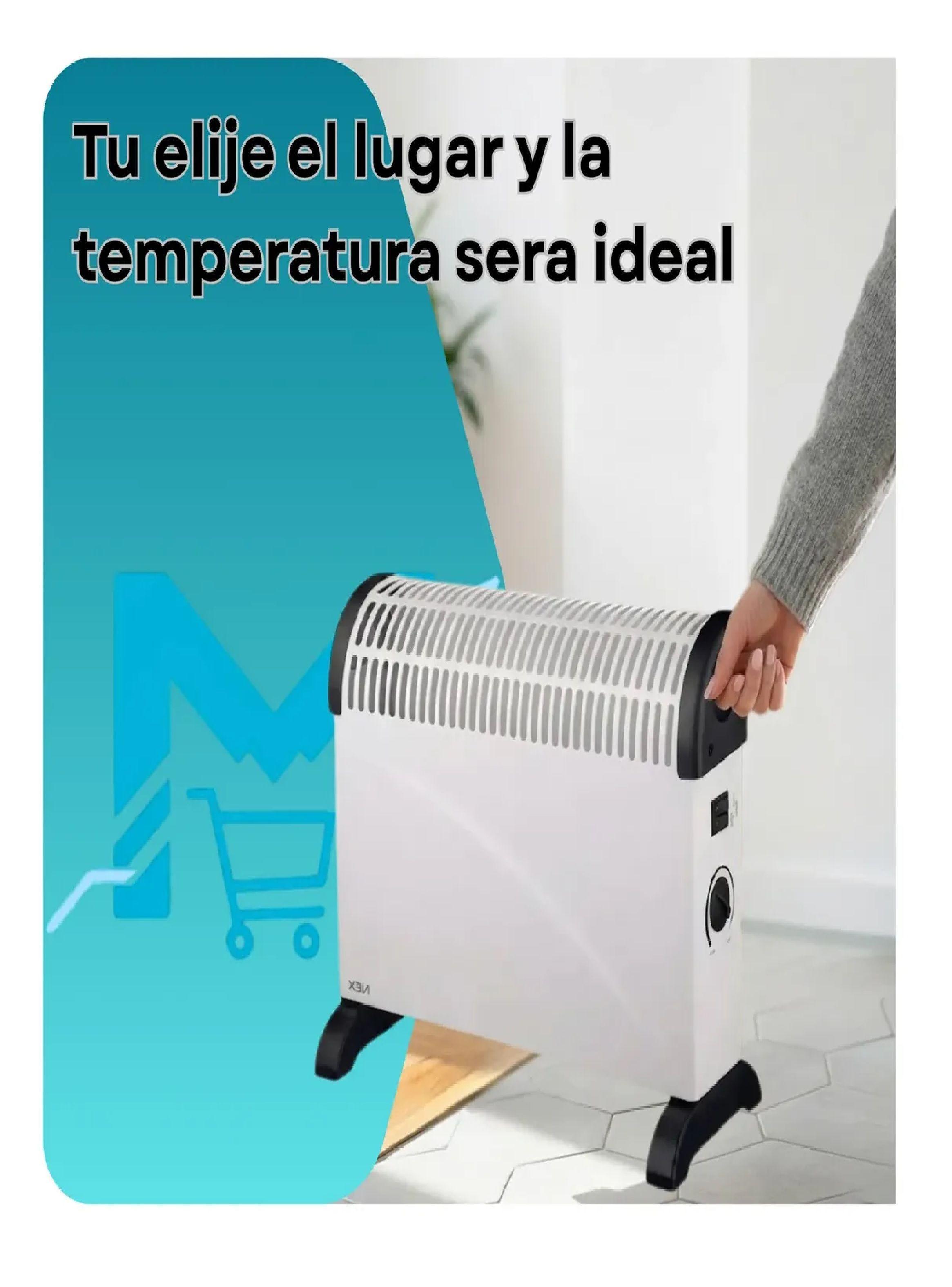 Convector El ctrico Nex Ec2000 1800w 3 Niveles Calor Blanco-4
