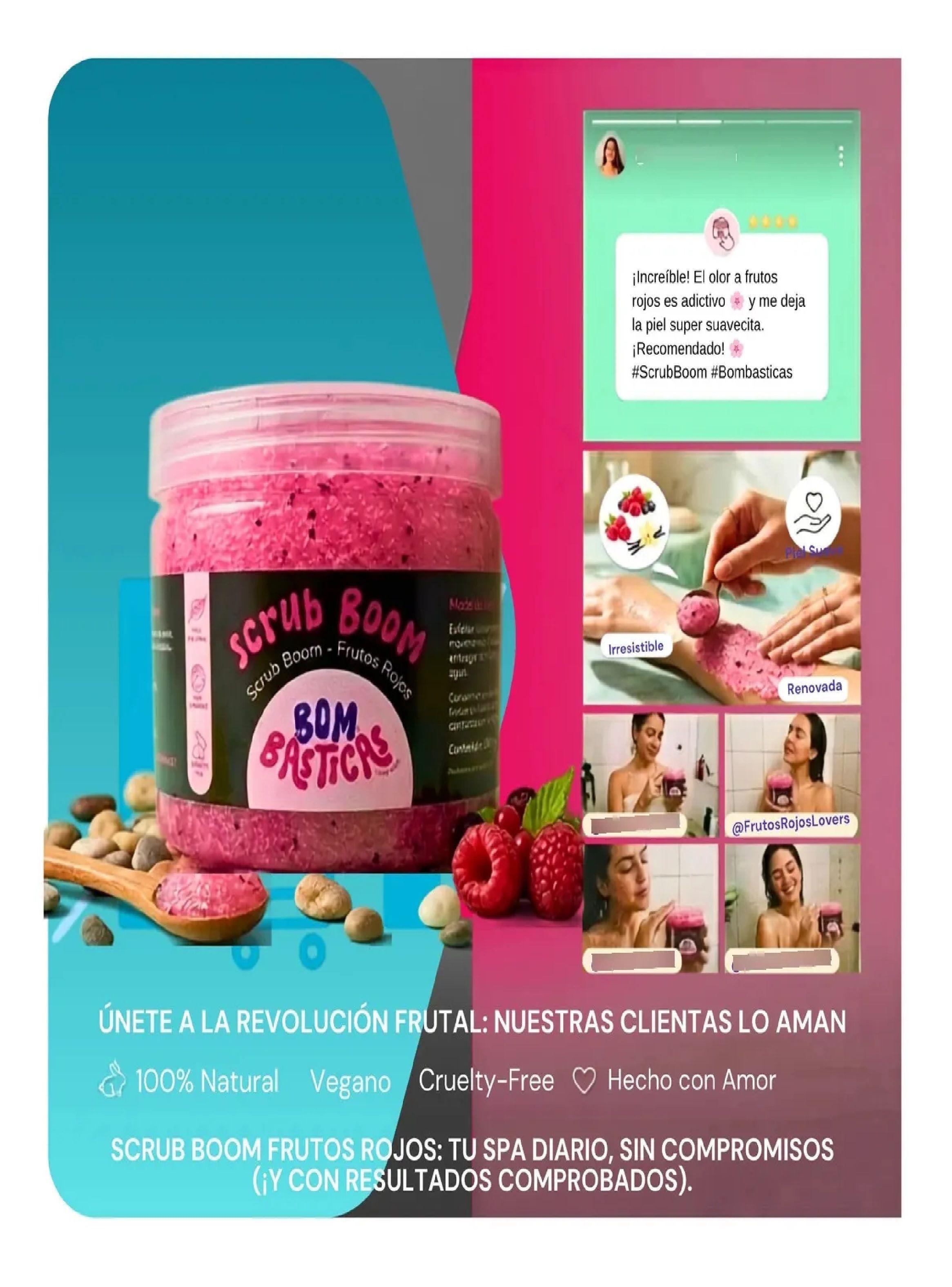 Exfoliante Corporal Jabonoso Organico Bombasticas 200g Frutos del Bosque-4