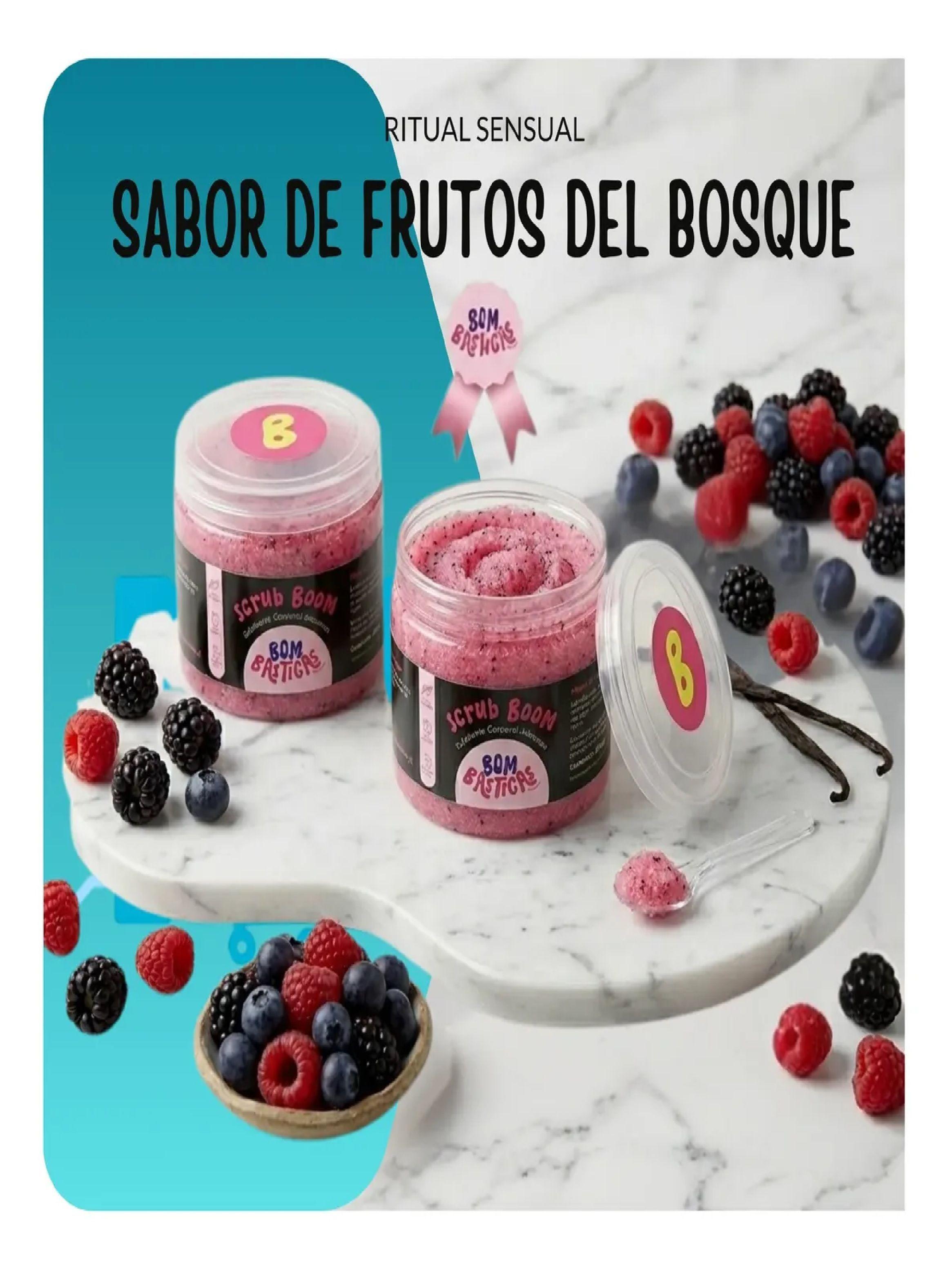 Exfoliante Corporal Jabonoso Organico Bombasticas 200g Frutos del Bosque-5