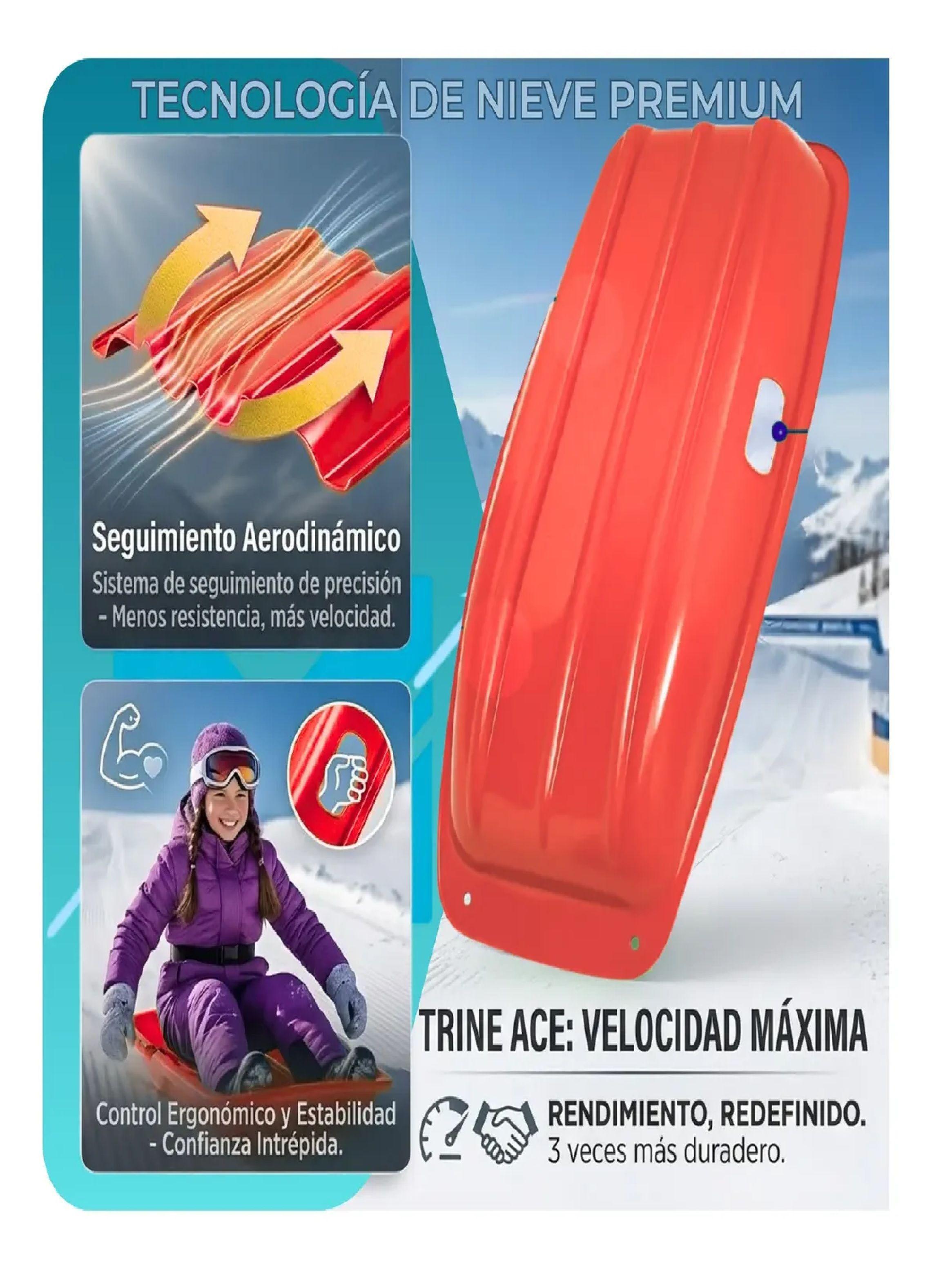 Trineo Deslizante Para Nieve Port til 65x38 Color Rojo-3